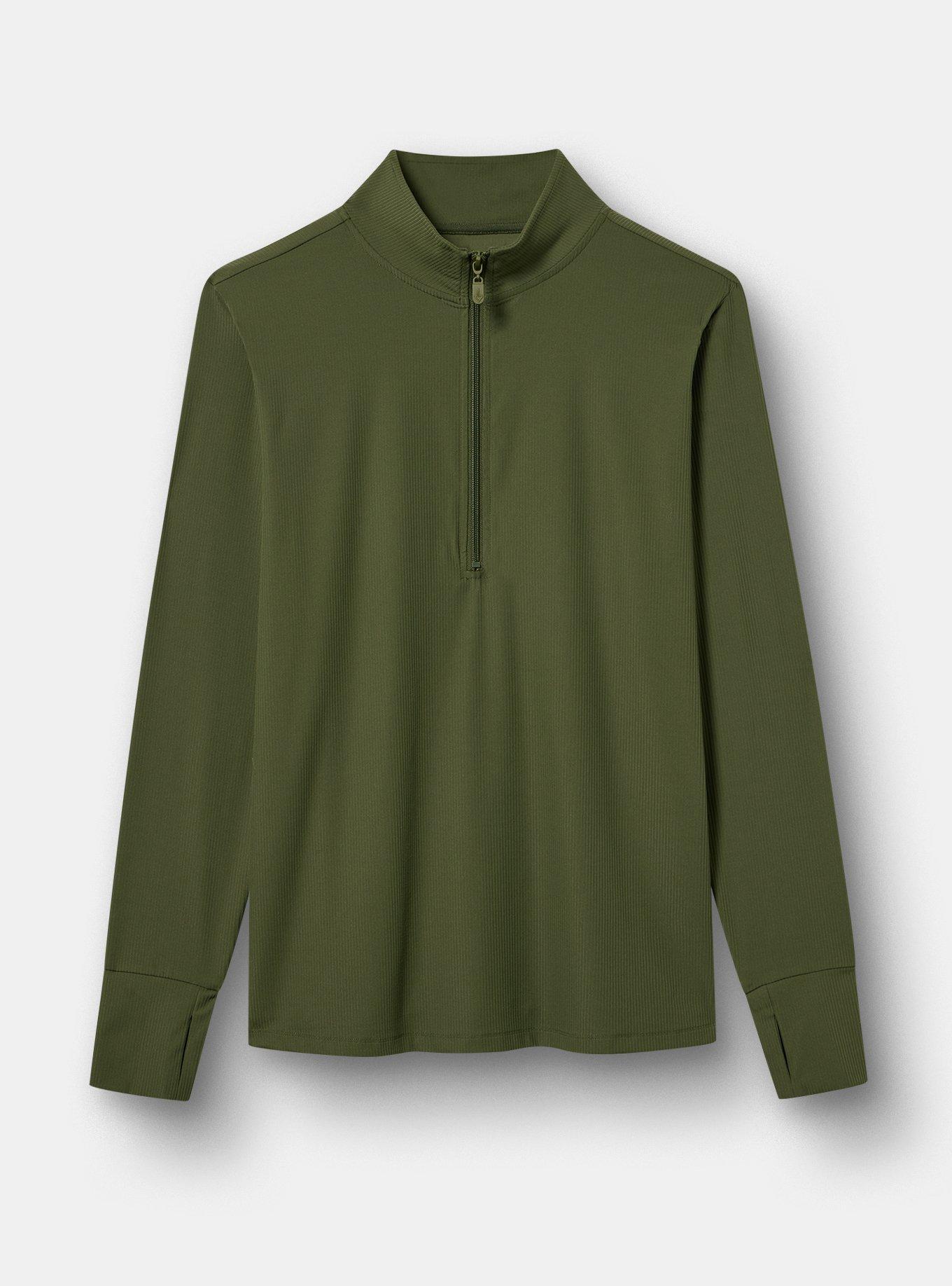 TRU Performance Rib Half-Zip Pullover, FOREST NIGHT, hi-res