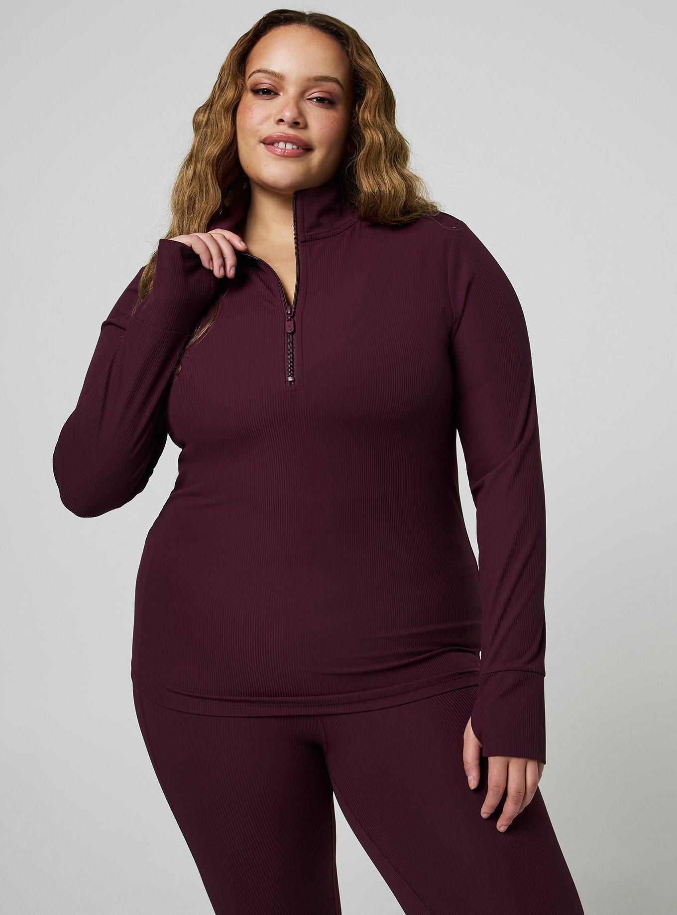 TRU Performance Rib Half-Zip Pullover, WINETASTING, alternate
