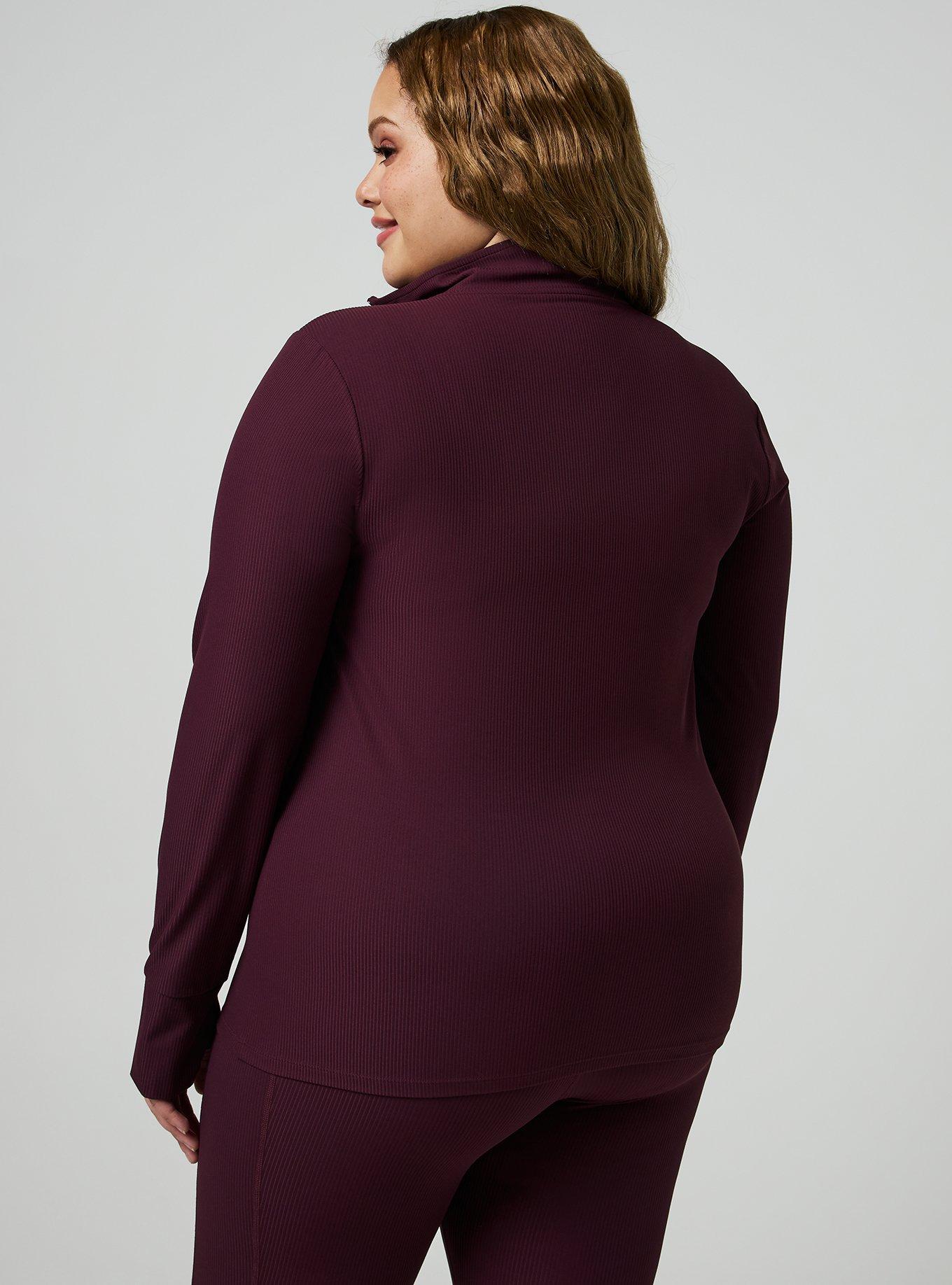 TRU Performance Rib Half-Zip Pullover, WINETASTING, alternate