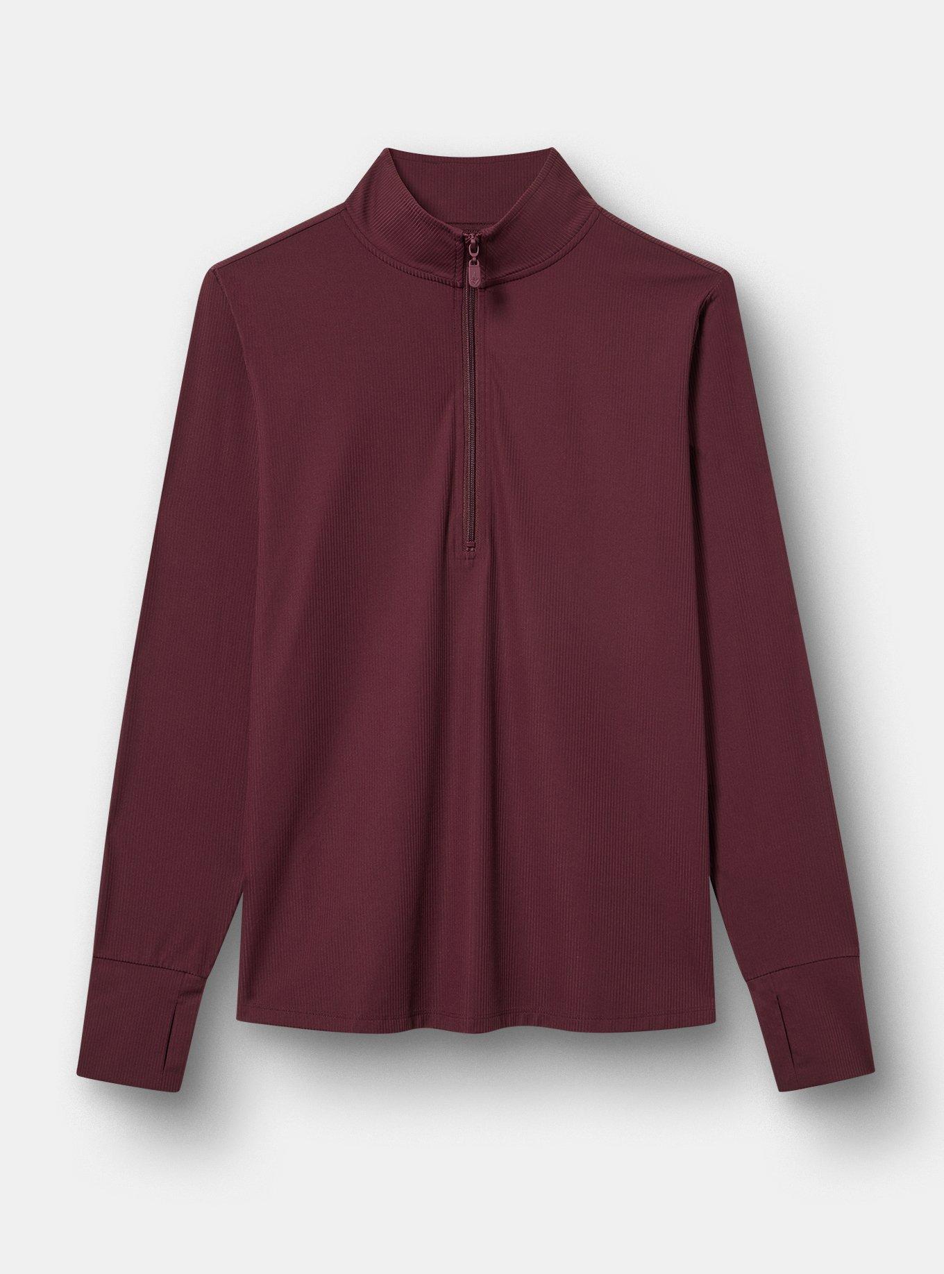 TRU Performance Rib Half-Zip Pullover, WINETASTING, hi-res