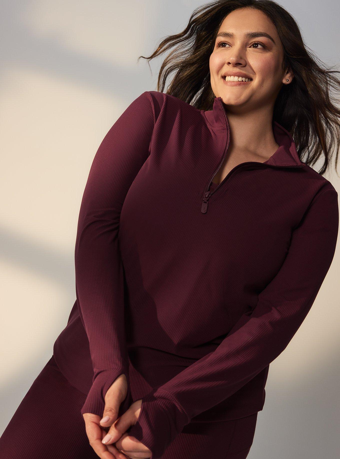 TRU Performance Rib Half-Zip Pullover, WINETASTING, hi-res