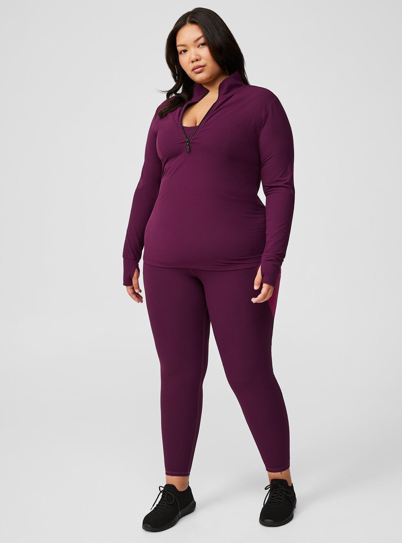 Performance Rib Long Sleeve Mock Neck Zip Pullover