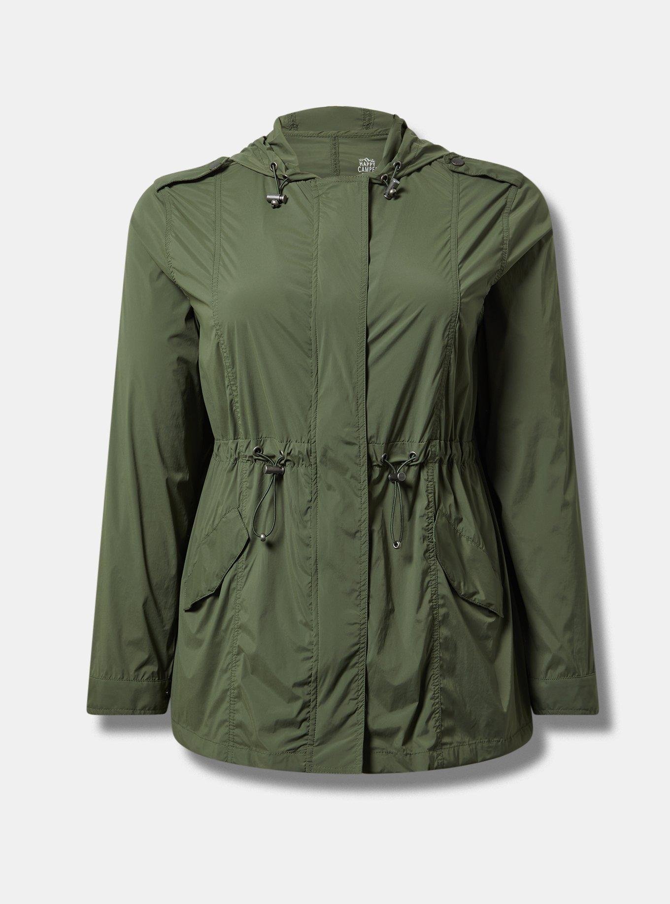 Plus Size - Happy Camper Nylon Windbreaker Jacket - Torrid