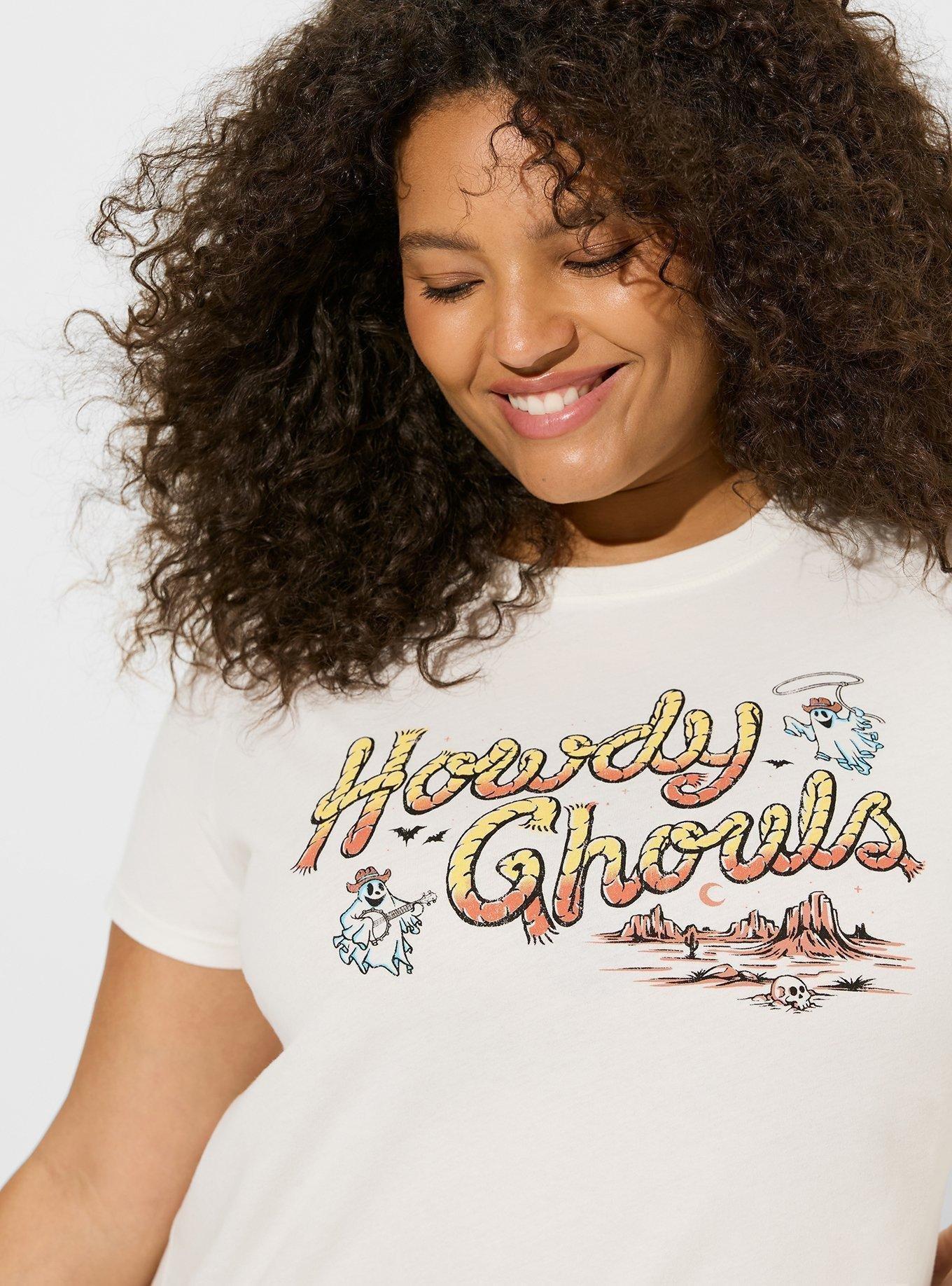 Howdy Ghouls Classic Fit Heritage Jersey Crew Tee, BLANC DE BLANC, alternate