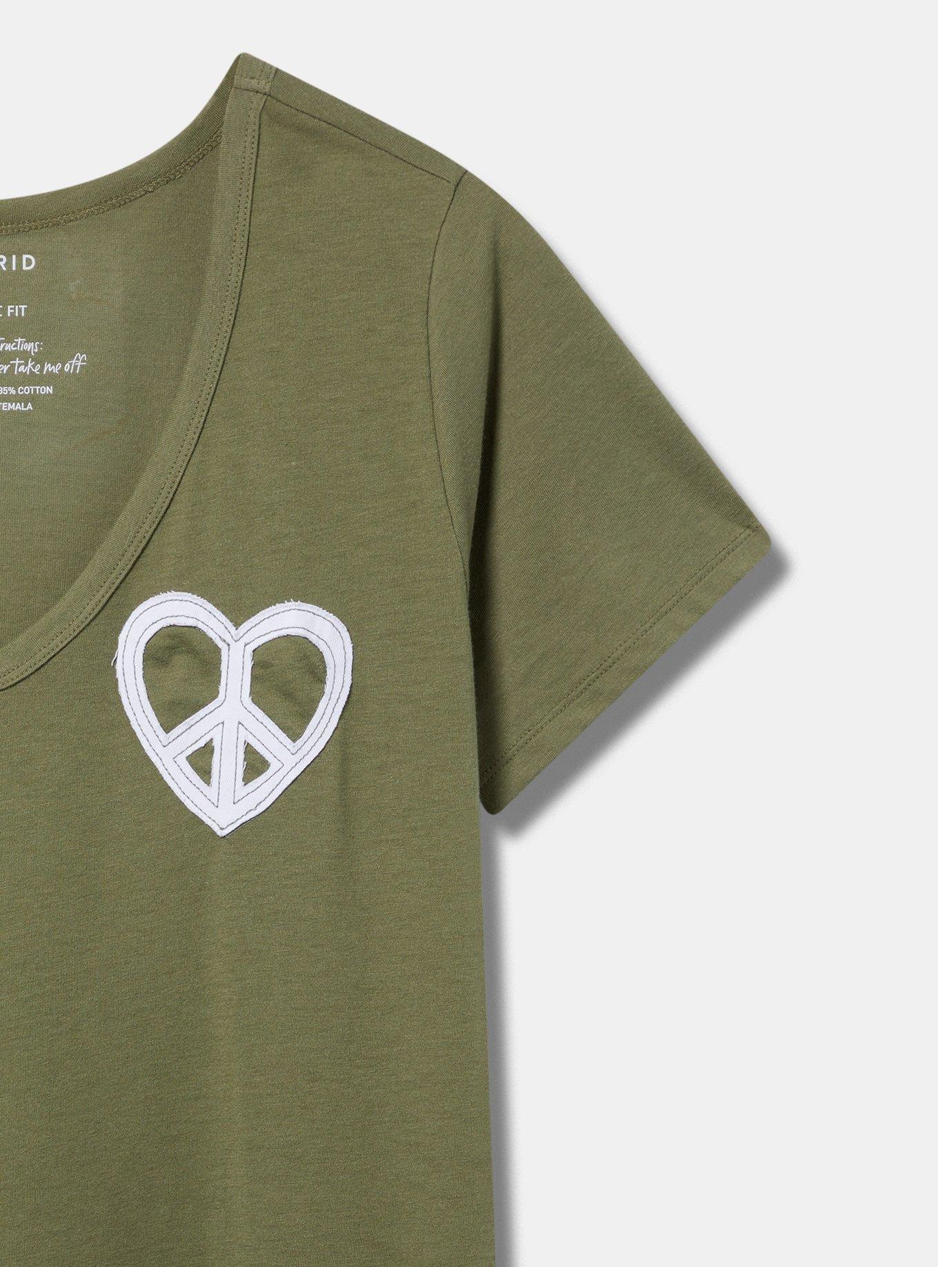 Heart Peace Classic Signature Jersey Girlfriend Tee