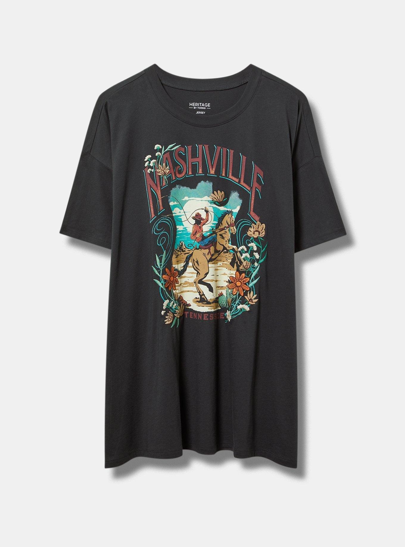 Nashville Oversize Fit Heritage Jersey Tunic Tee