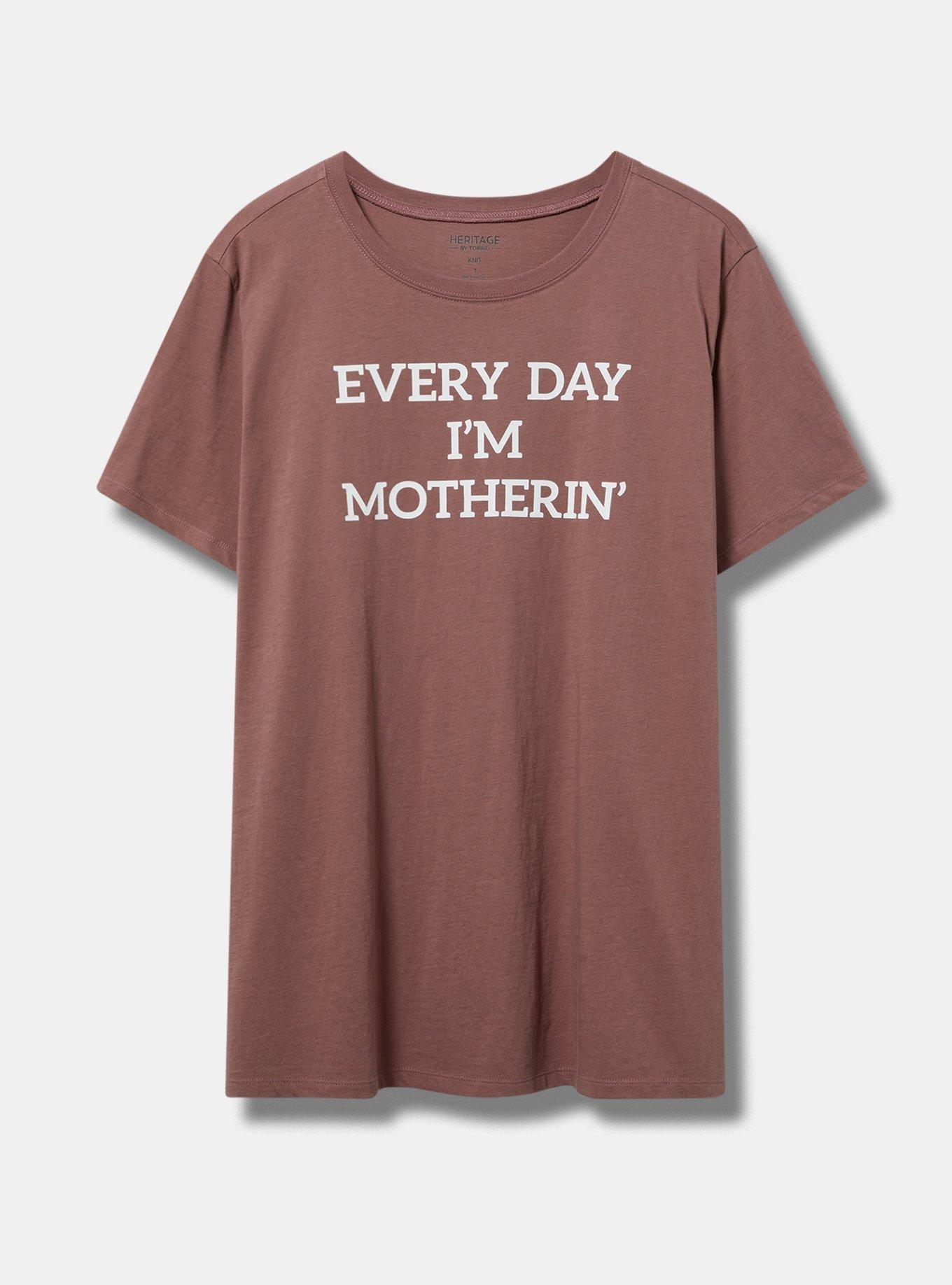 Every Day I'm Mothering Classic Fit Heritage Jersey Crew Tee