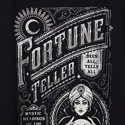 Fortune Teller Classic Fit Heritage Jersey Crew Tee, DEEP BLACK, swatch