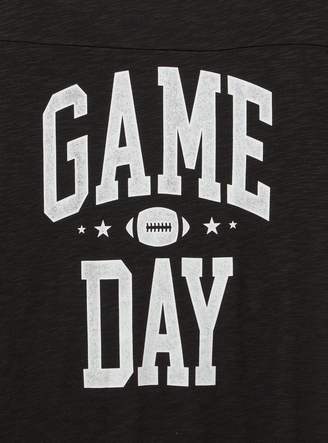 Game Day Relaxed Fit Vintage Slub Tee, DEEP BLACK, alternate