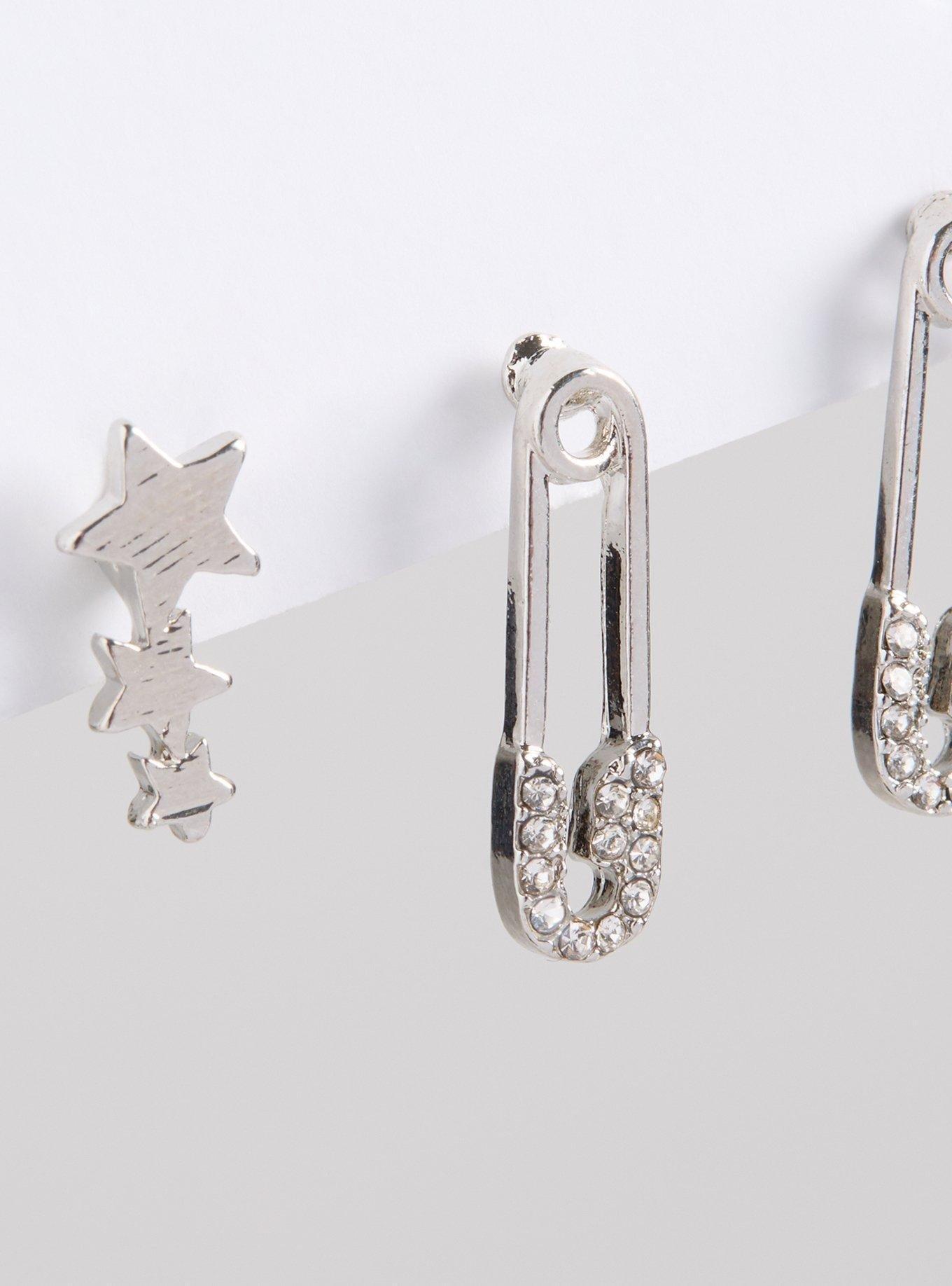 Safety Pin And Celestial Stud Set