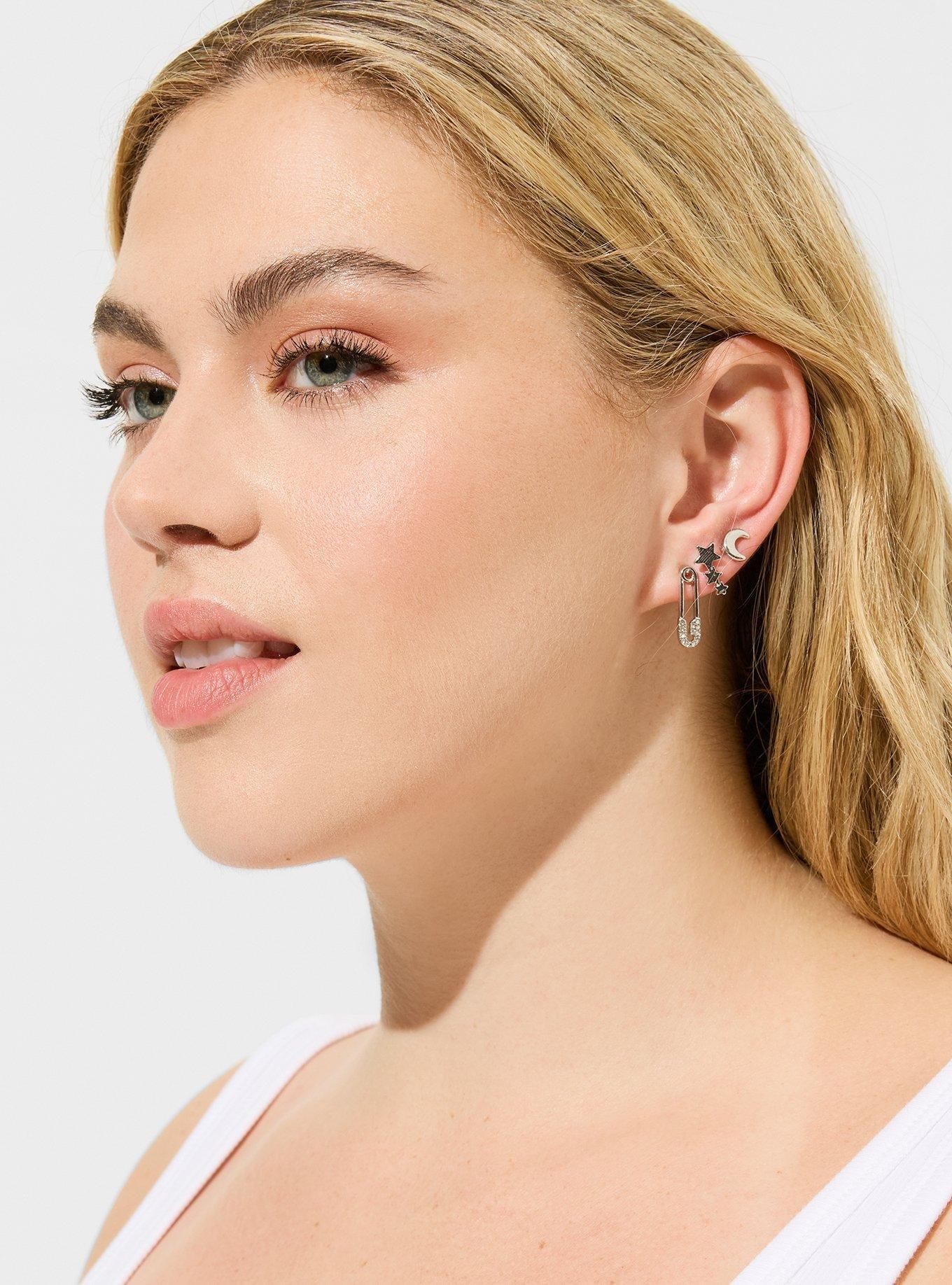 Safety Pin And Celestial Stud Set