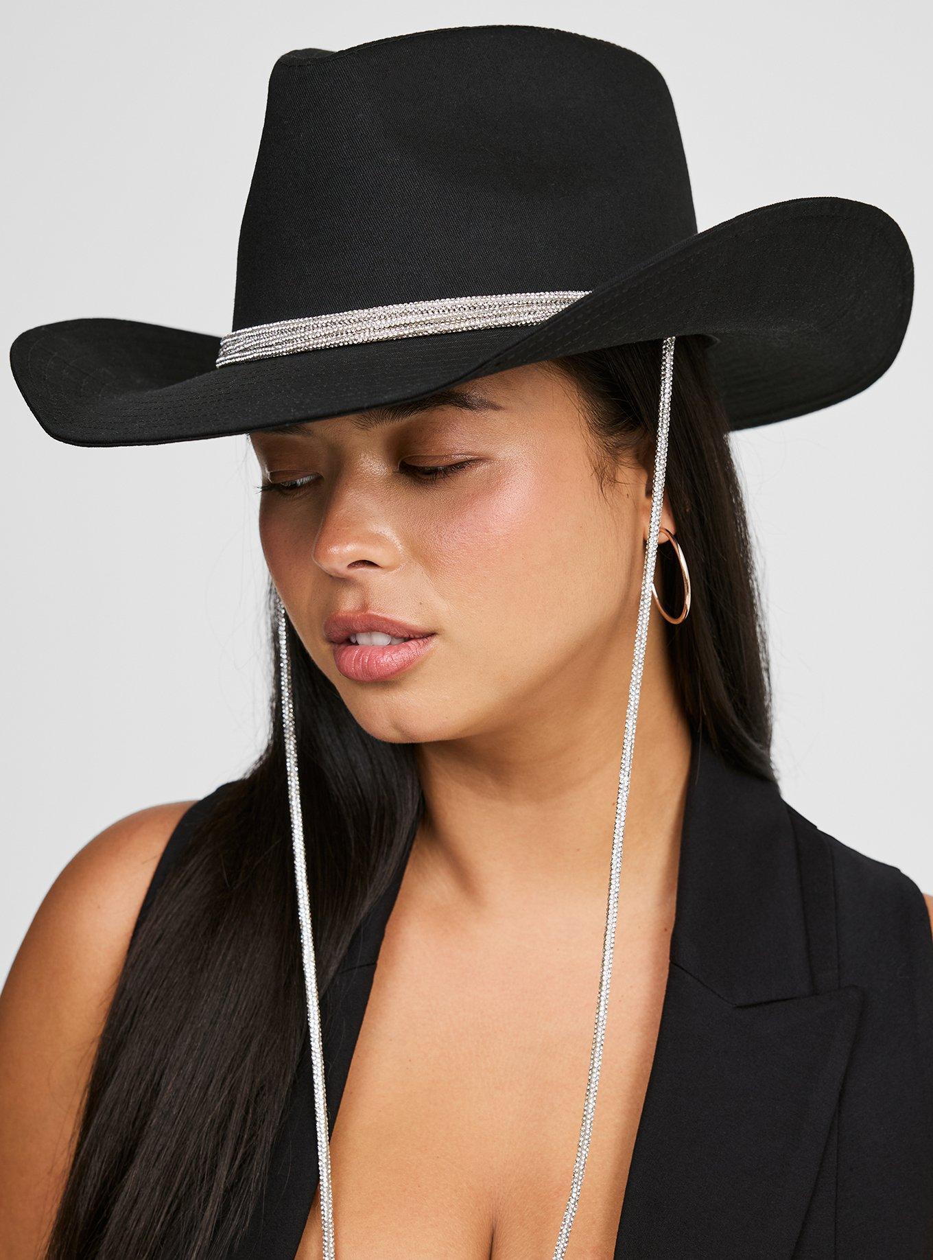 Rhinestone Cowboy Hat, BLACK, alternate