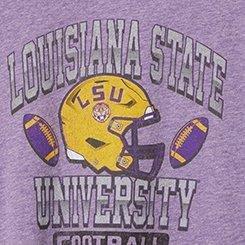 Louisiana State Classic Fit Cotton Ringer Tee, PURPLE, swatch