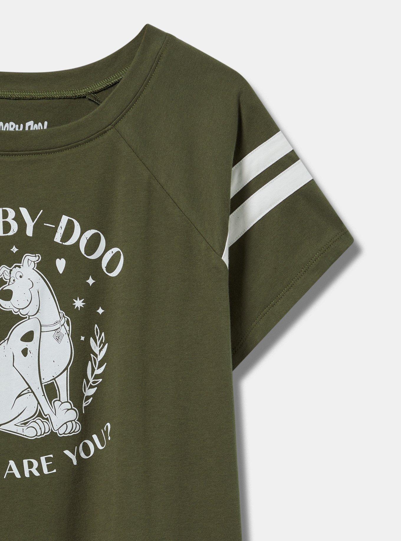 Scooby Doo Fitted Cotton Varsity Boatneck Tee