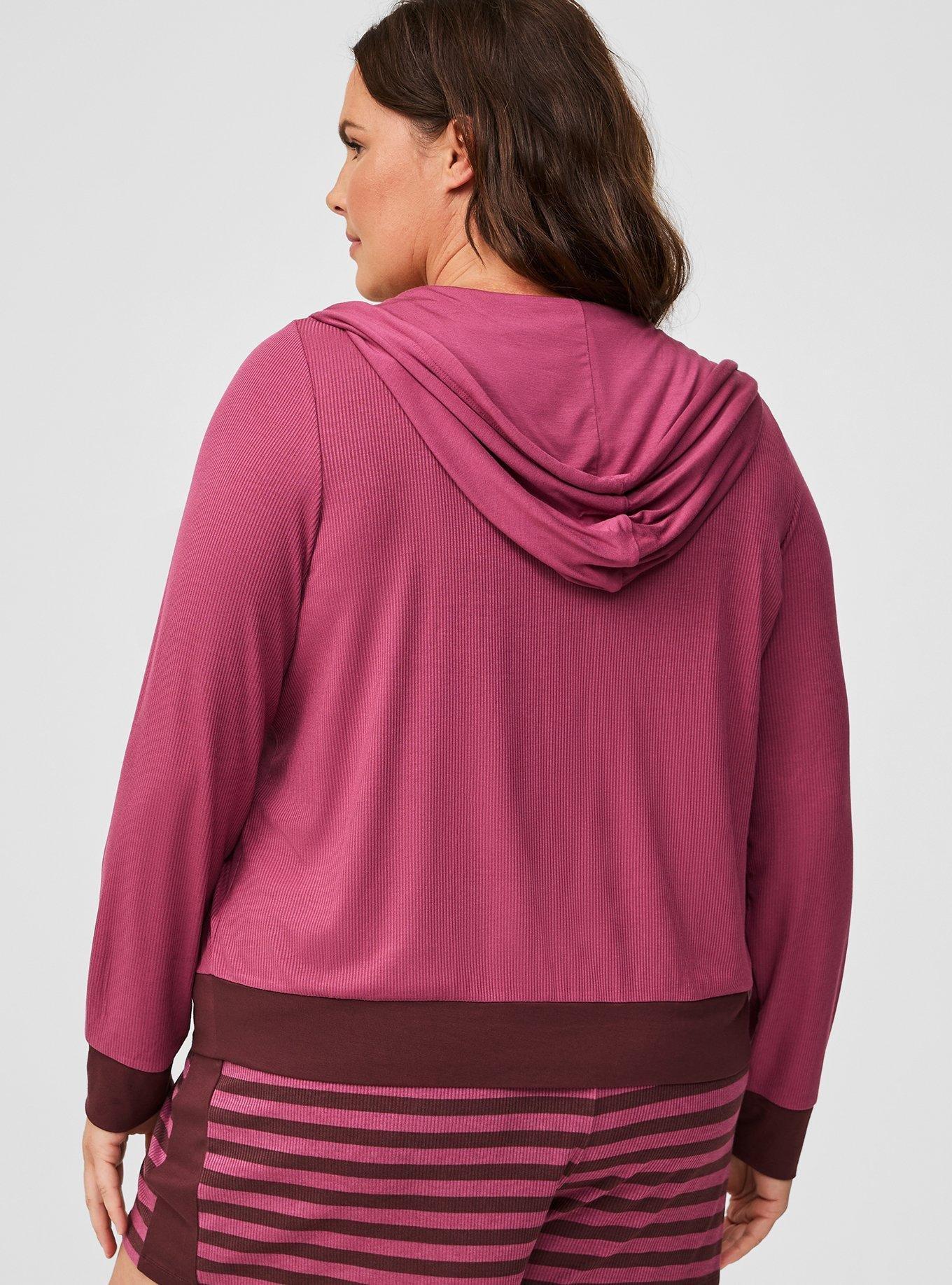 Super Soft Rib Texture Mixed Lounge Hoodie