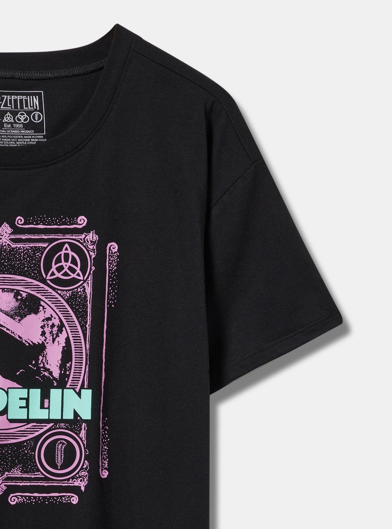 Led Zeppelin Relaxed Fit Cotton Crew Tee, DEEP BLACK, alternate