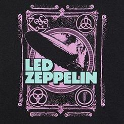 Led Zeppelin Relaxed Fit Cotton Crew Tee, DEEP BLACK, swatch