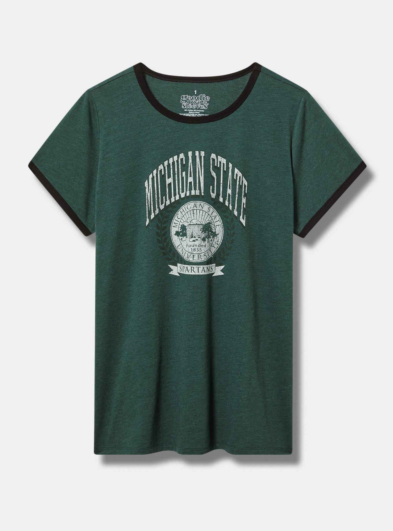 Michigan State Classic Fit Cotton Ringer Tee