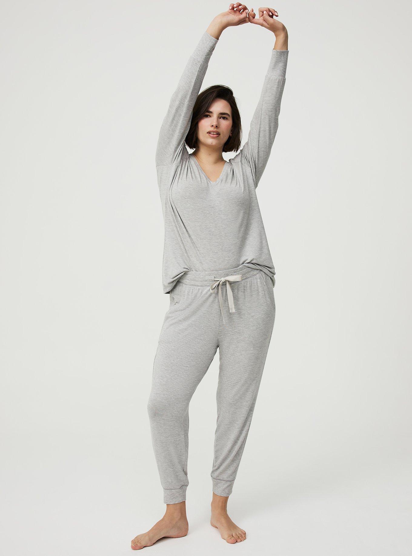 Super Soft Ribbed Lounge Jogger, LIGHTEST HEATHER GREY, alternate