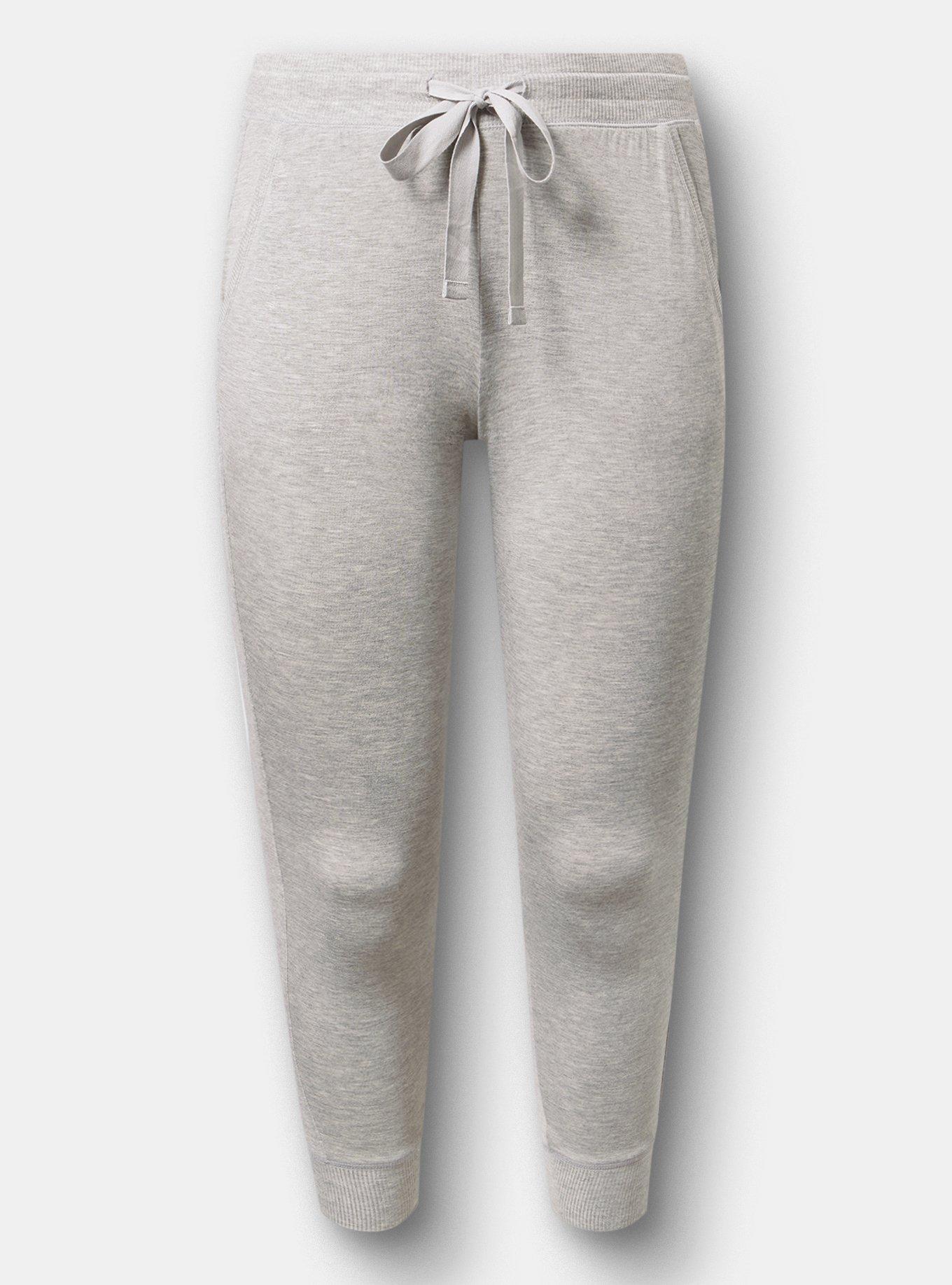 Super Soft Ribbed Lounge Jogger, LIGHTEST HEATHER GREY, hi-res