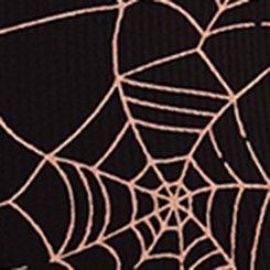 Super Soft Rib Full Length Sleep Legging, STUCK IN A WEB RICH BLACK, swatch