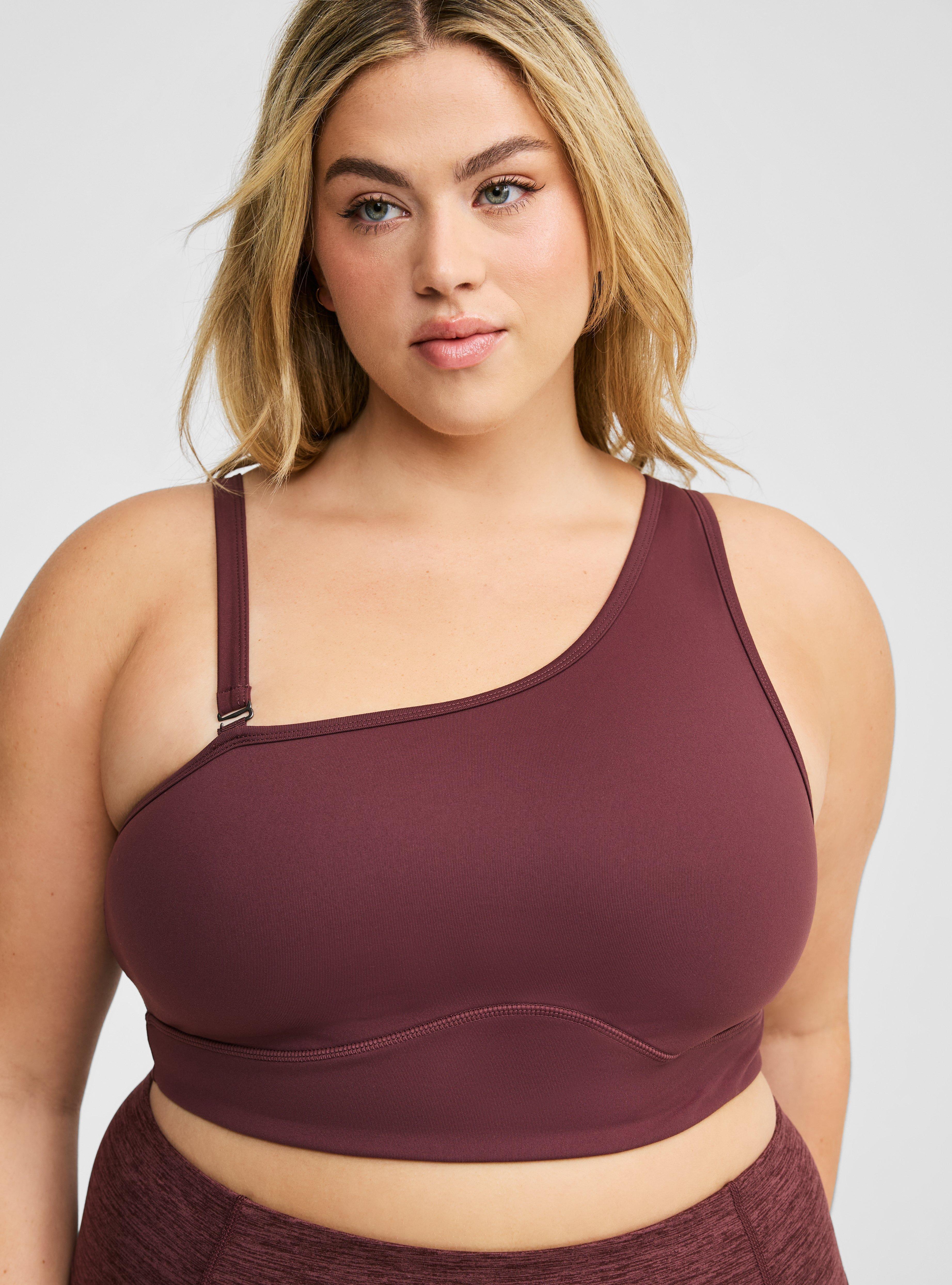 Low Impact Wireless One Shoulder Active Sports Bra