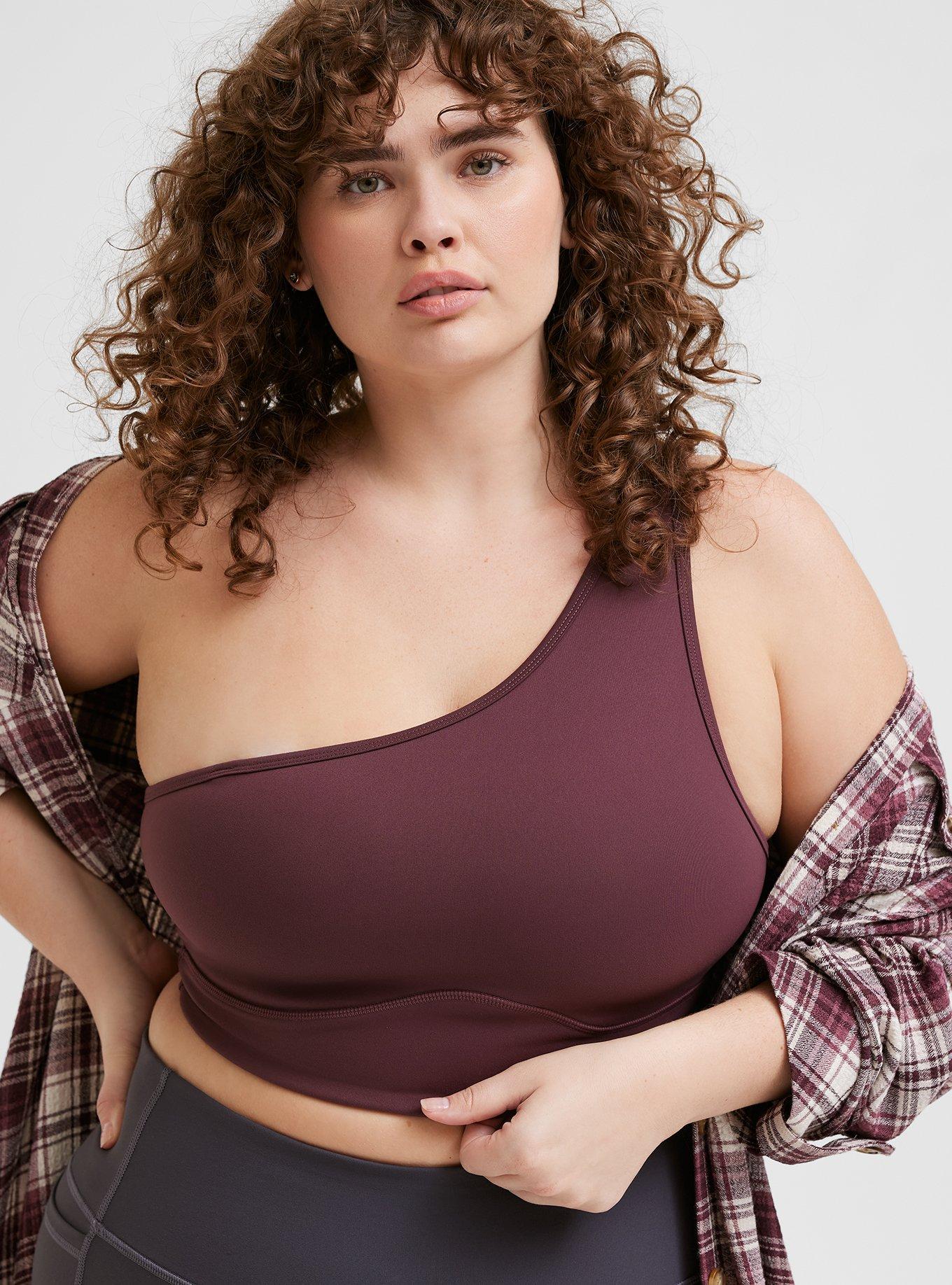 Low Impact Wireless One Shoulder Active Sports Bra, SASSAFRAS DOUBLE SPACEDYE, hi-res