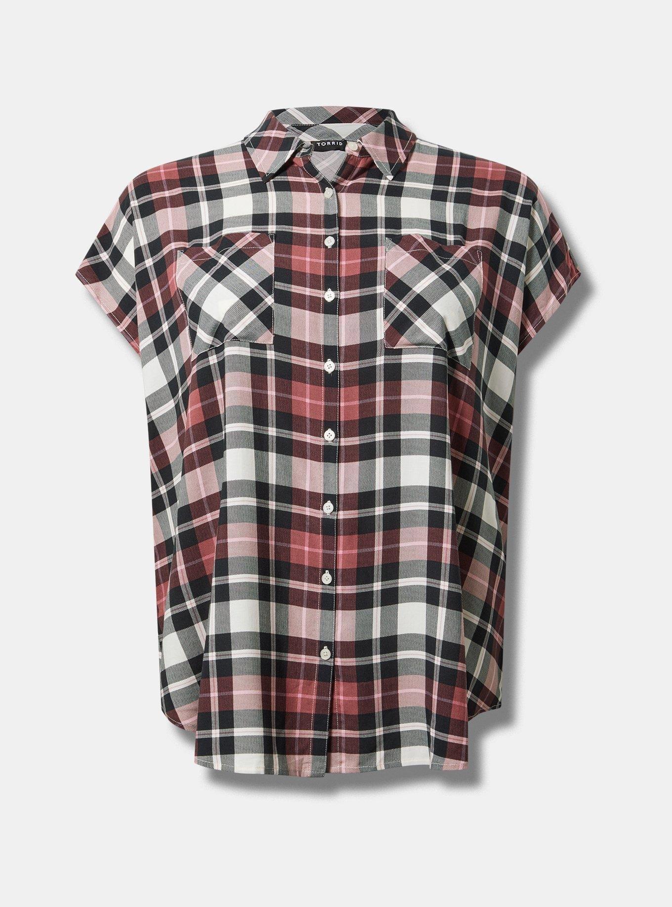 Challis Dolman Button-Up Shirt