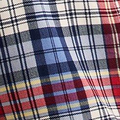 Challis Dolman Button-Up Shirt, JACKIE PLAID CLOUD DANCER, swatch