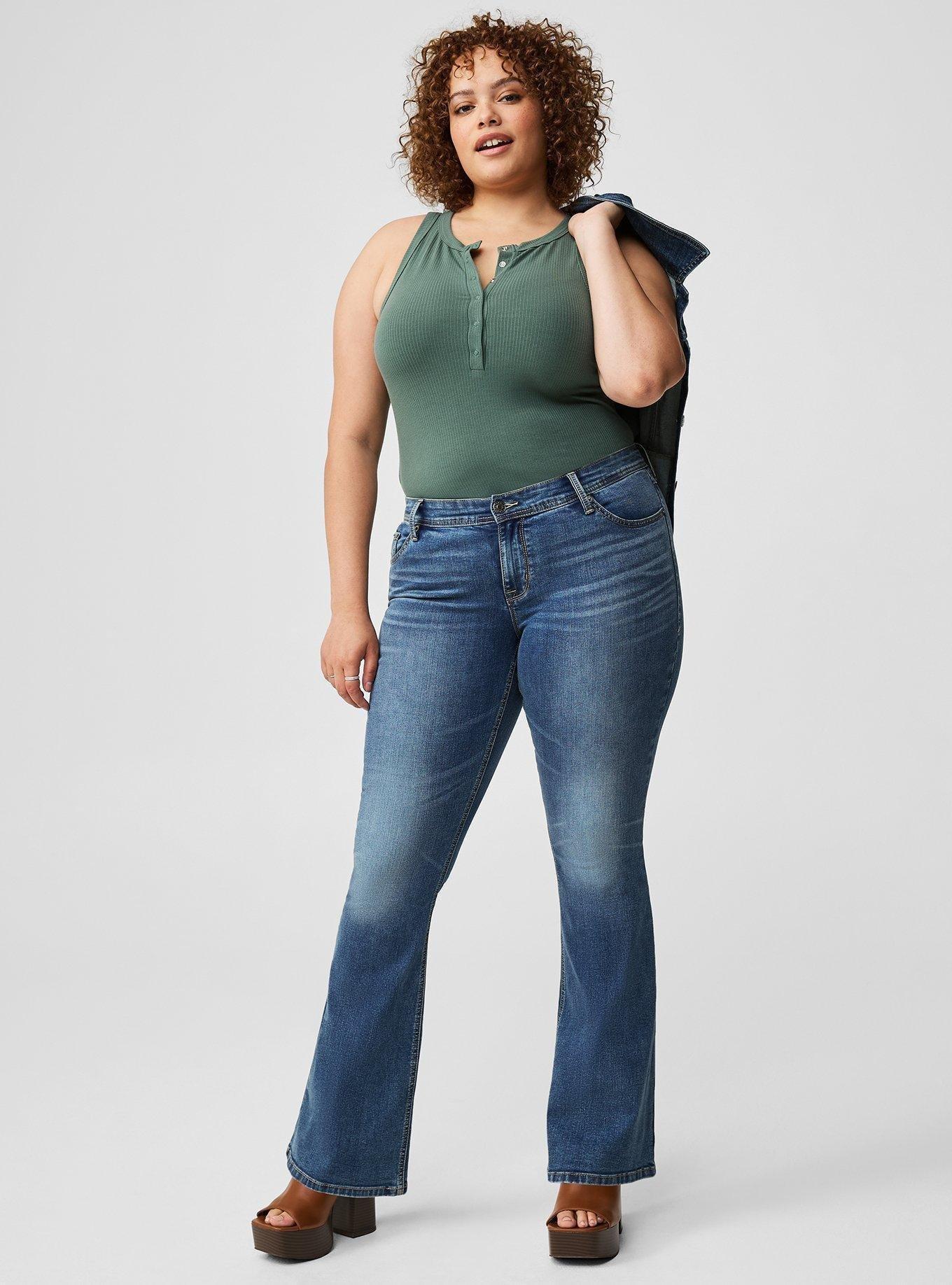 Plus Size - Luxe Slim Boot Super Stretch Mid-Rise Jean - Torrid Plus Size - Luxe Slim Boot Super Stretch Mid-Rise Jean - Torrid