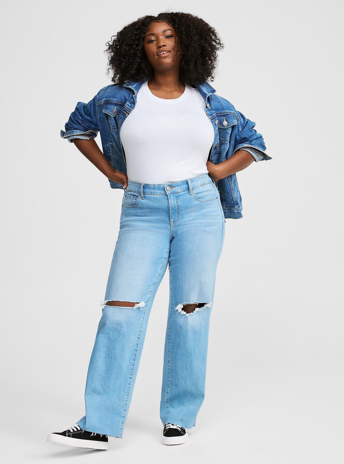 Perfect Wide Leg Vintage Stretch Mid-Rise Jean