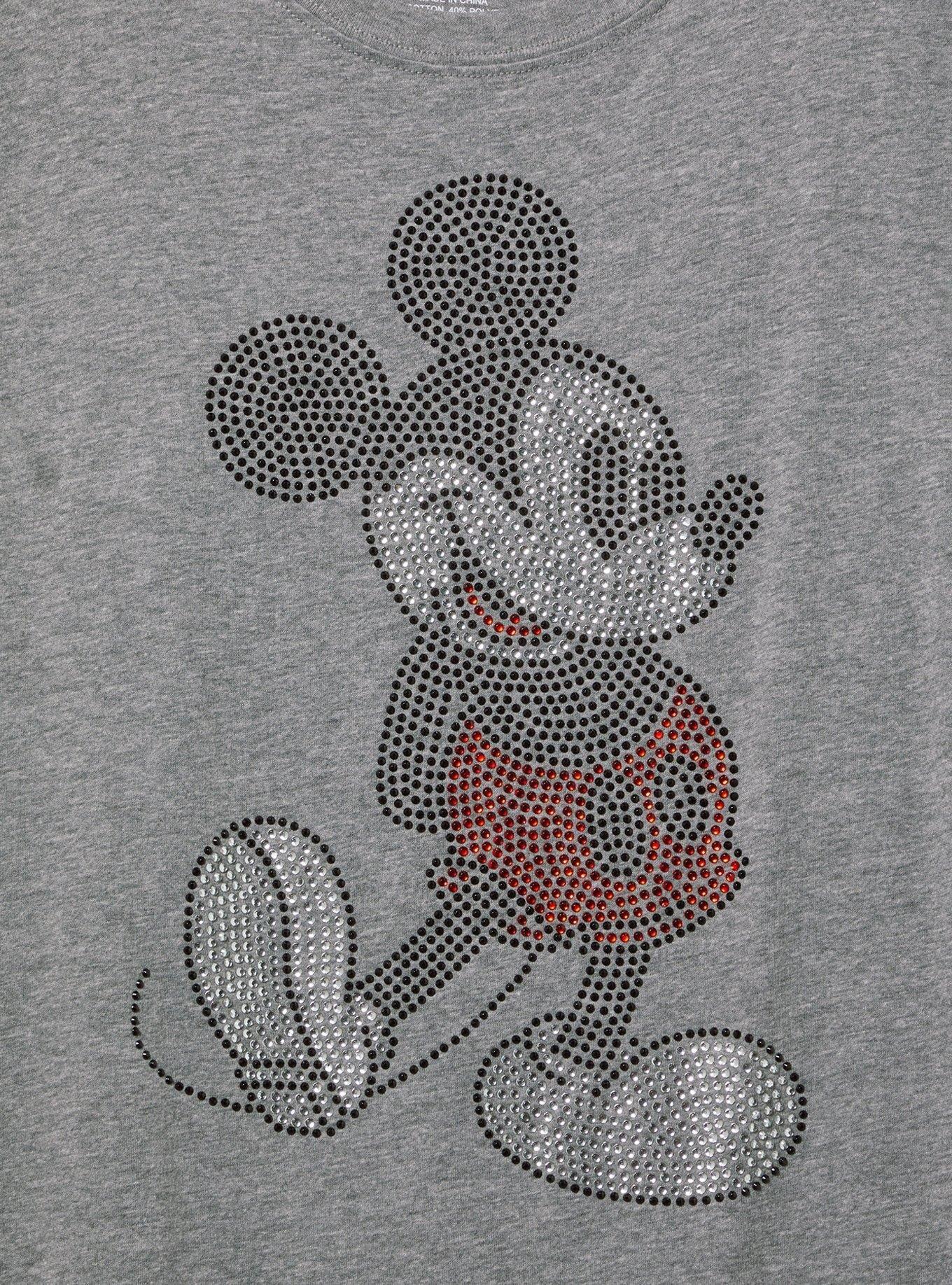 MIckey Mouse Classic Fit Rhinestone Crew Tee