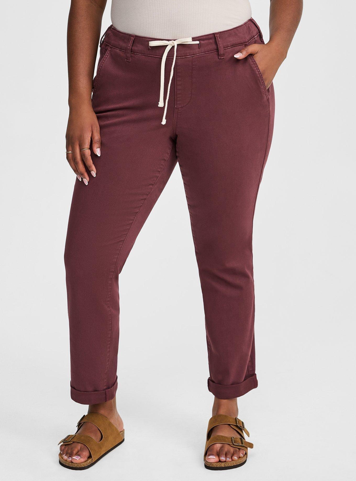 Weekend Boyfriend Stretch Twill Mid Rise Pant