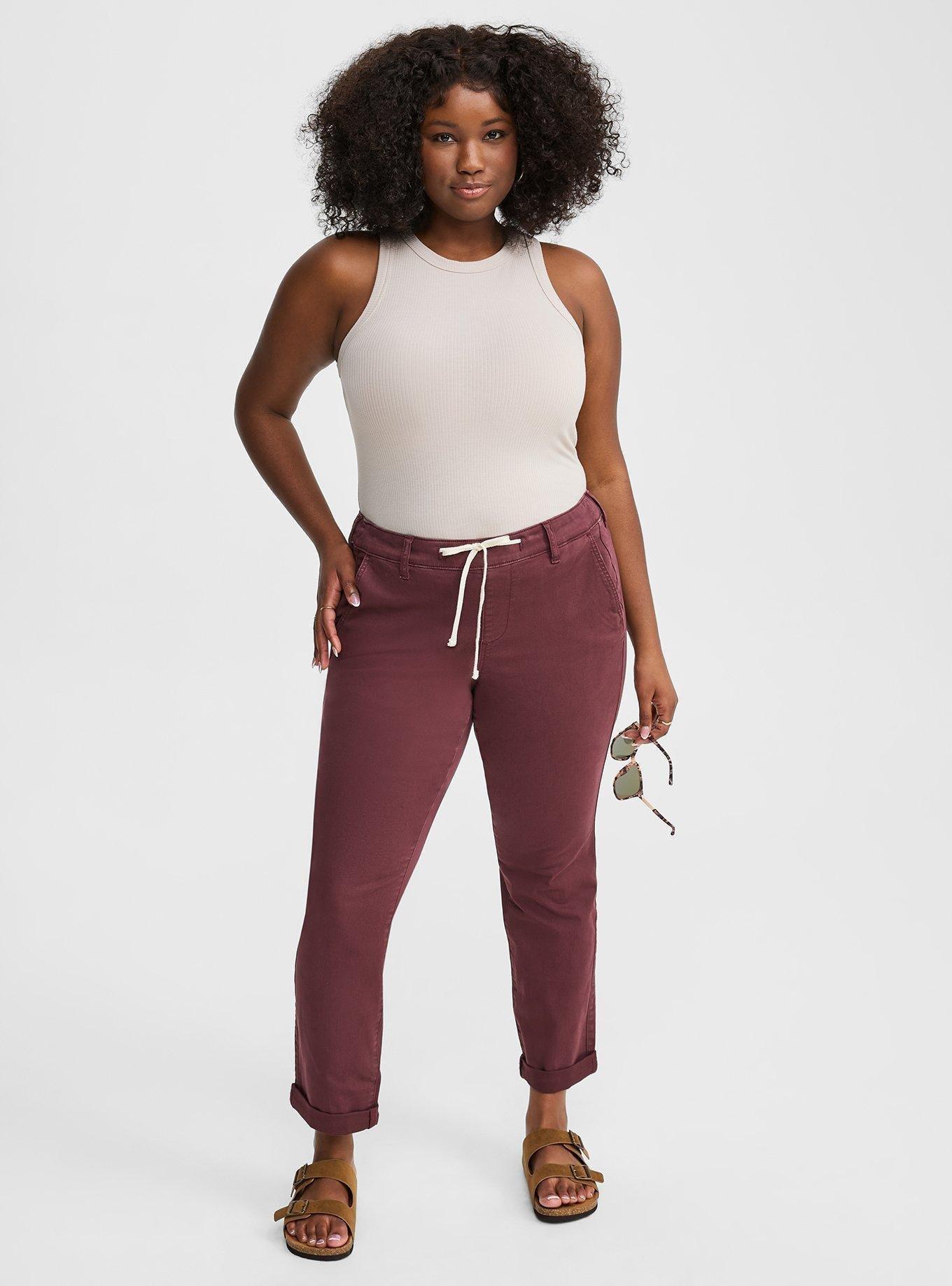 Weekend Boyfriend Stretch Twill Mid Rise Pant