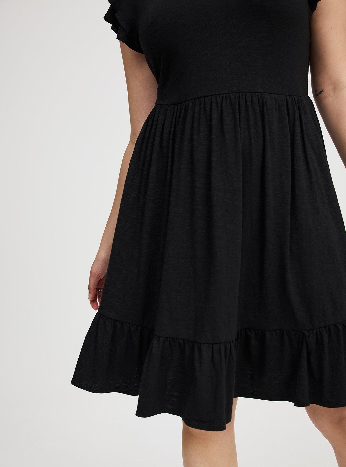 Double Ruffle Sleeve Mini Dress