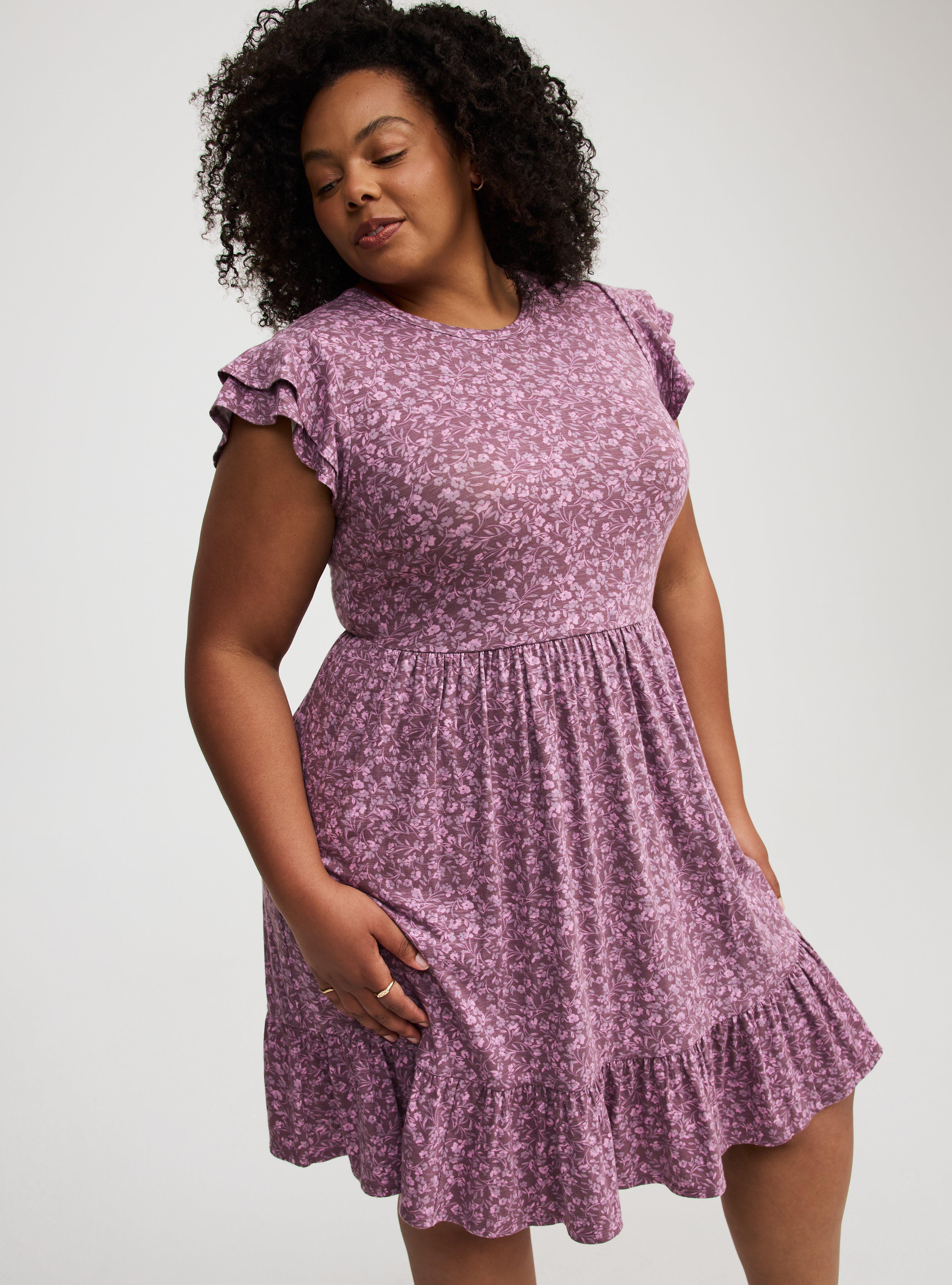 Double Ruffle Sleeve Mini Dress