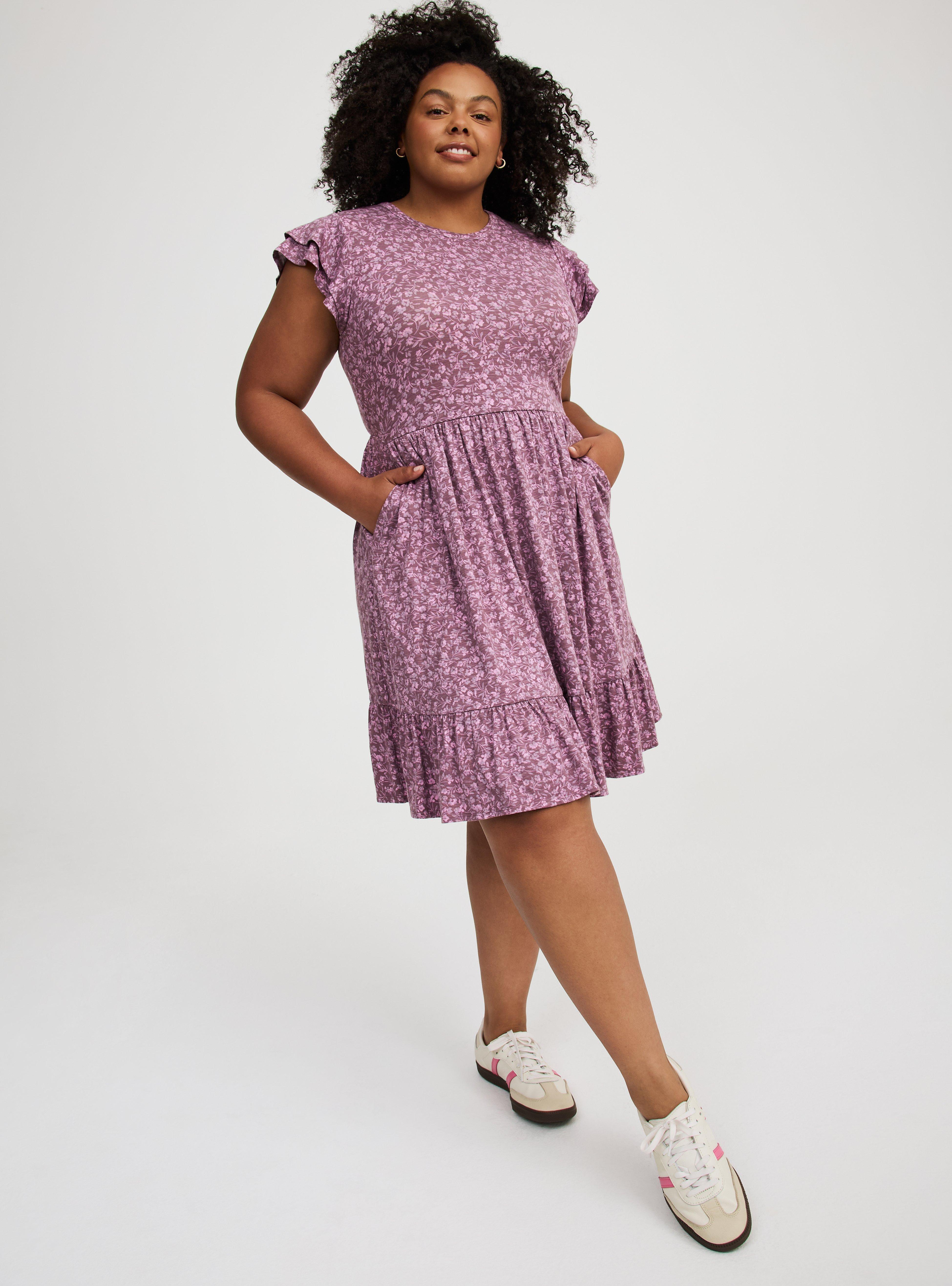 Double Ruffle Sleeve Mini Dress