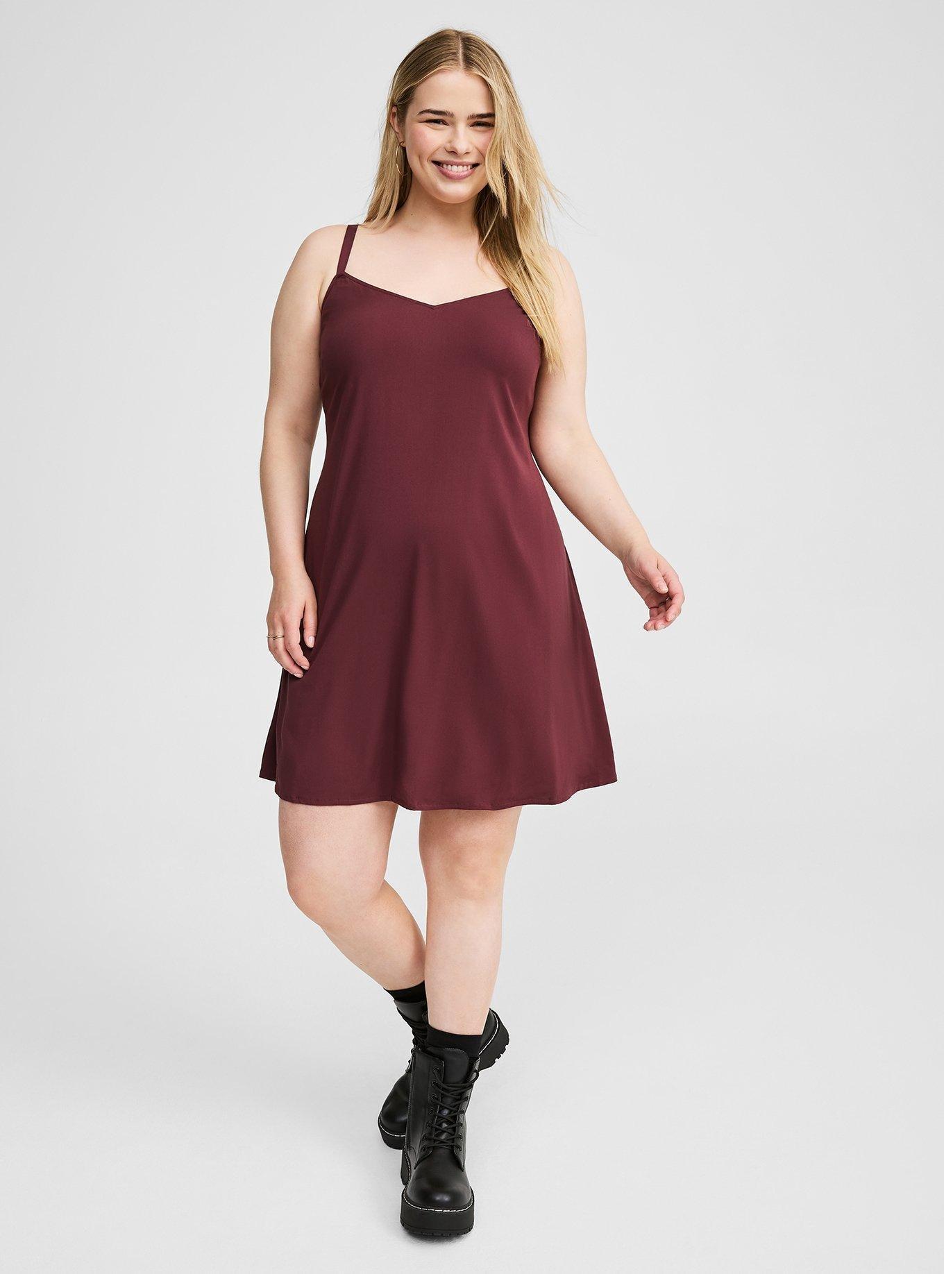 Mini Stretch Challis Slip Dress