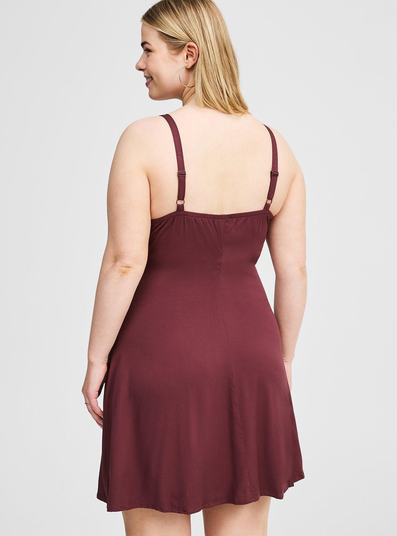 Mini Stretch Challis Slip Dress