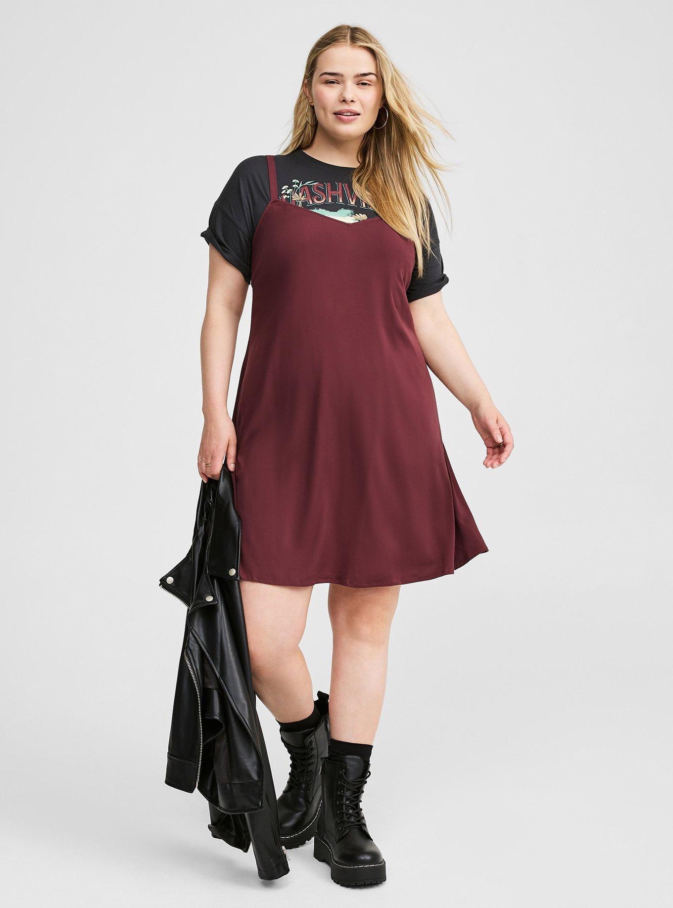 Mini Stretch Challis Slip Dress