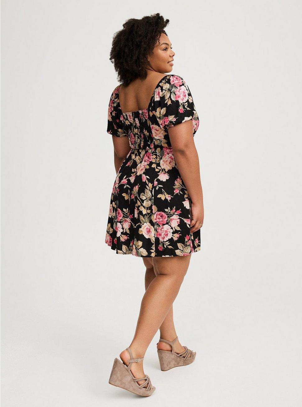Plus Size - Mini Challis Skater Dress - Torrid Plus Size - Mini Challis Skater Dress - Torrid