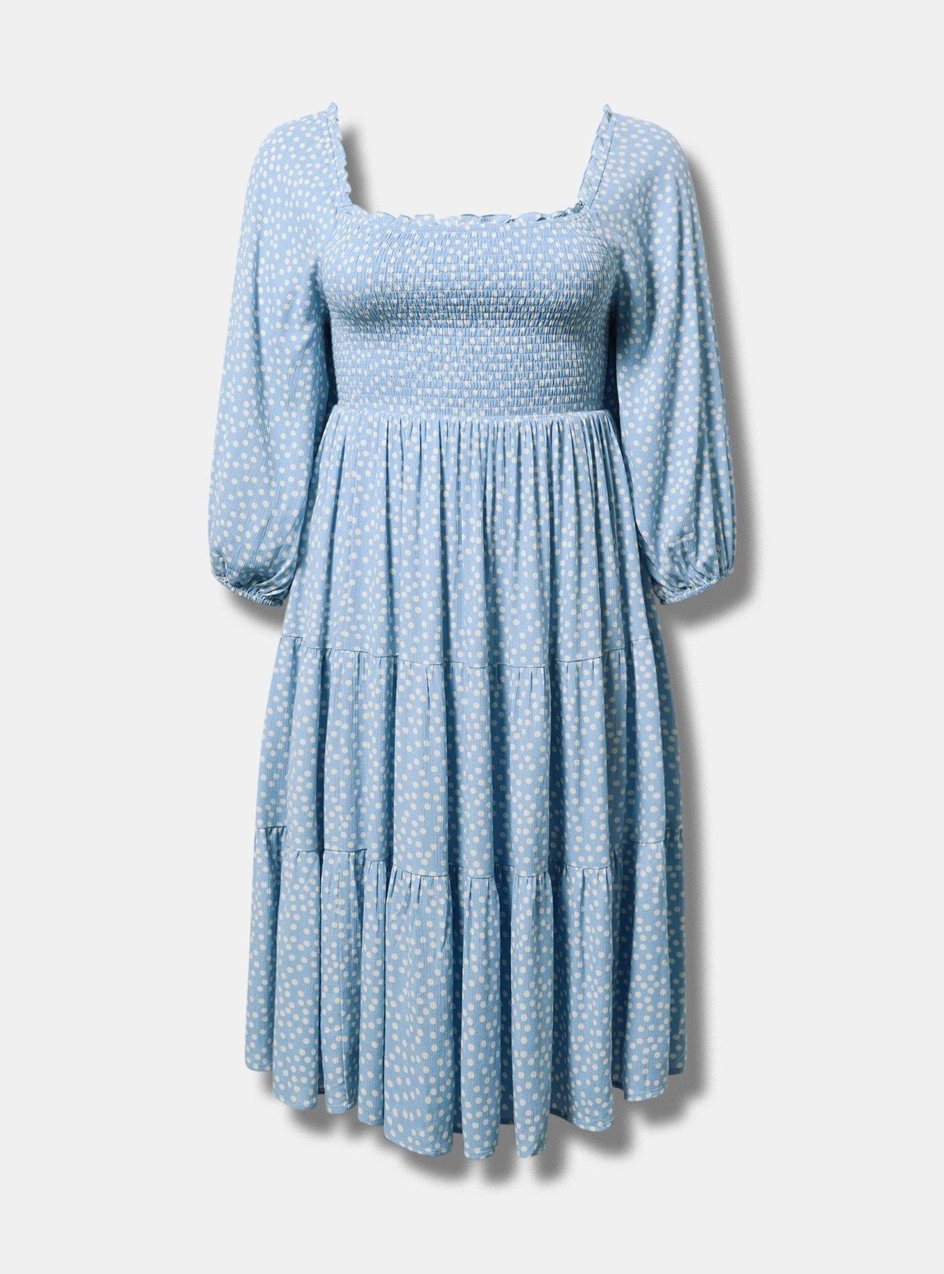 Midi Gauze 3/4 Length Sleeve Dress