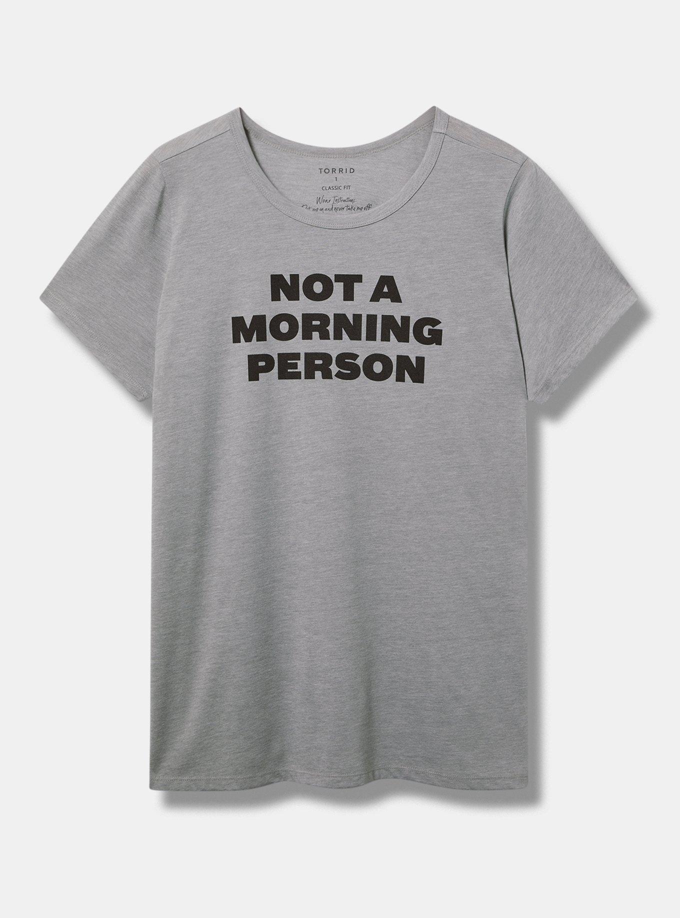 Morning Person Classic Fit Signature Jersey Crew Tee