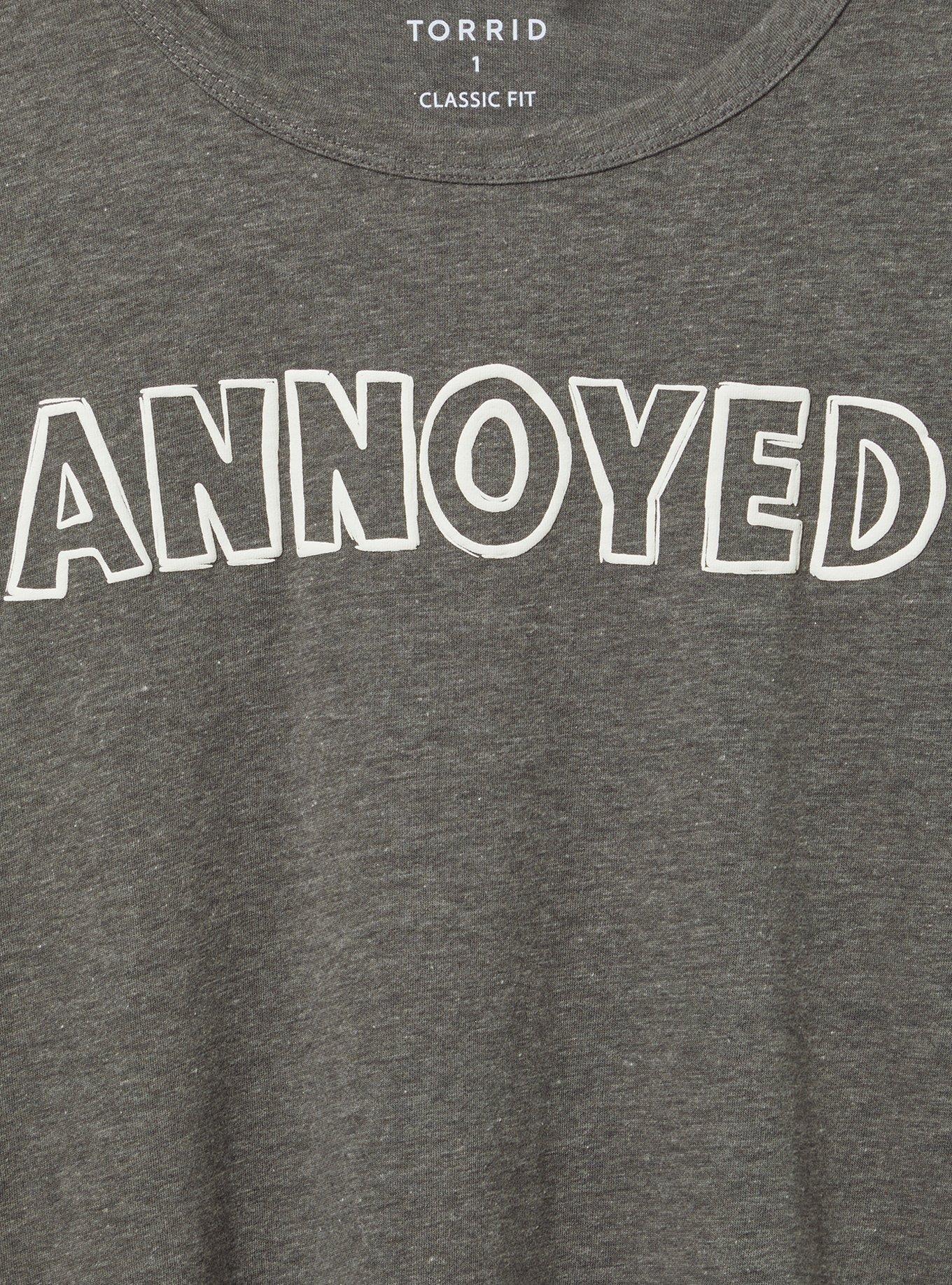 Annoyed Classic Fit Signature Jersey Crew Tee, CHARCOAL HEATHER GREY, alternate