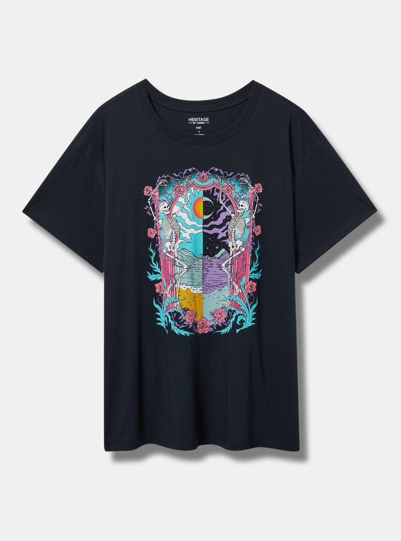 Skeleton Sun Moon Relax Heritage Jersey Crew