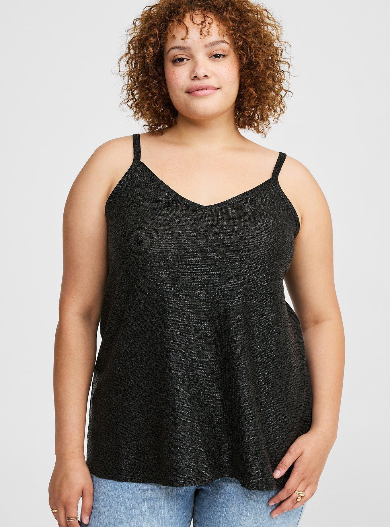 Shine Deep V Tank, DEEP BLACK, alternate