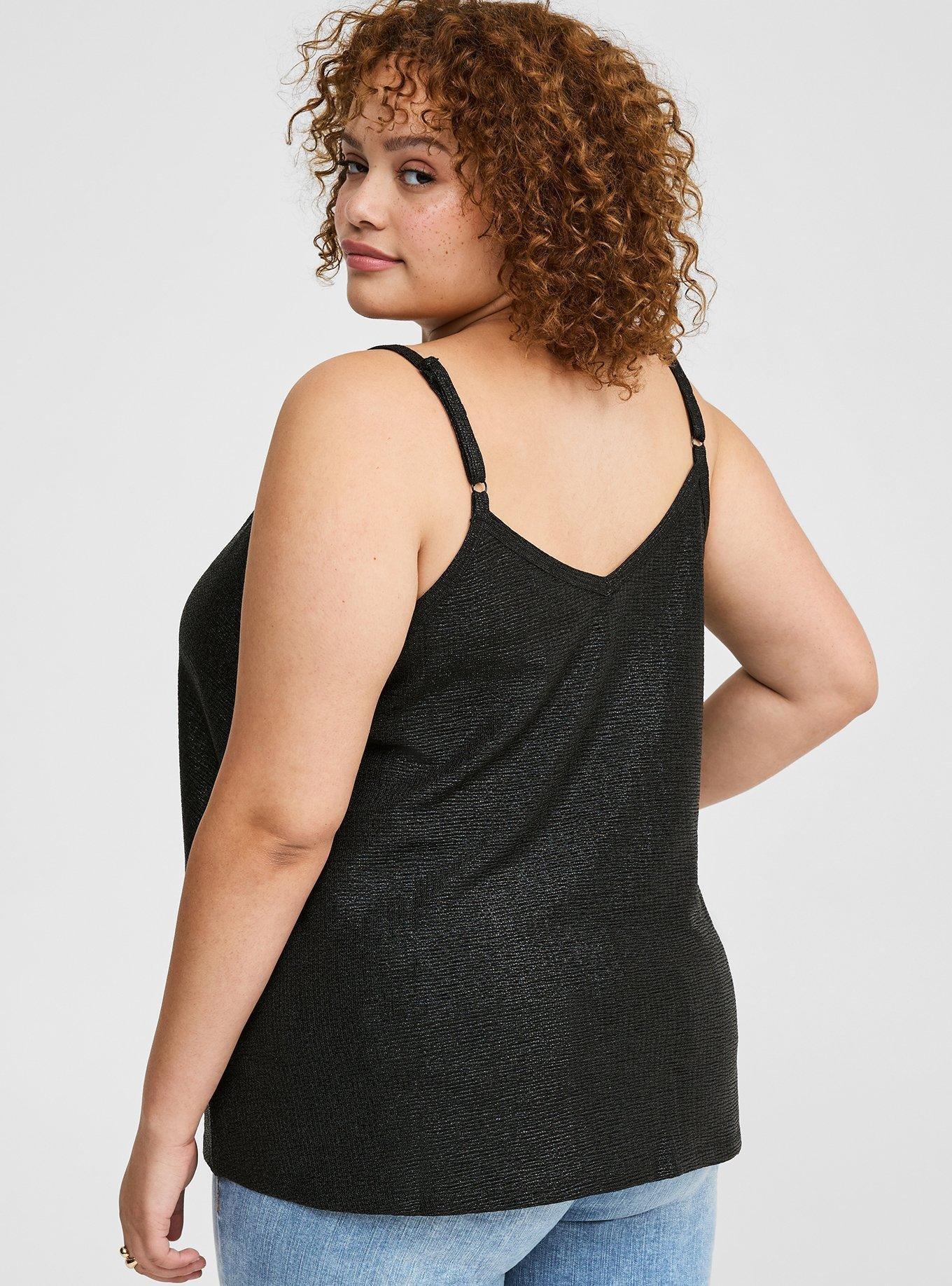 Shine Deep V Tank, DEEP BLACK, alternate