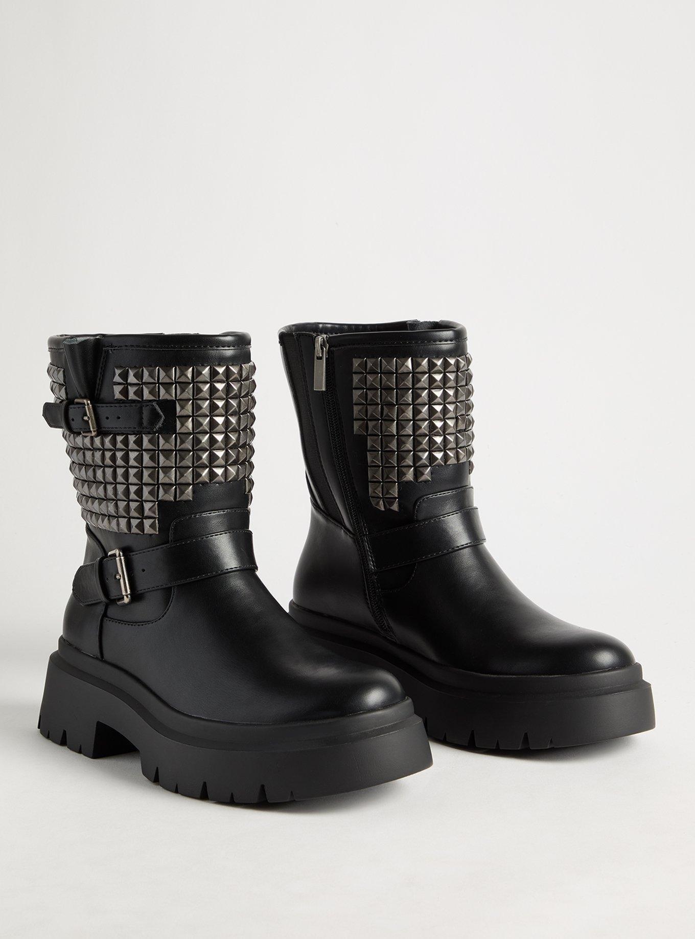 Studded Moto Bootie (WW)