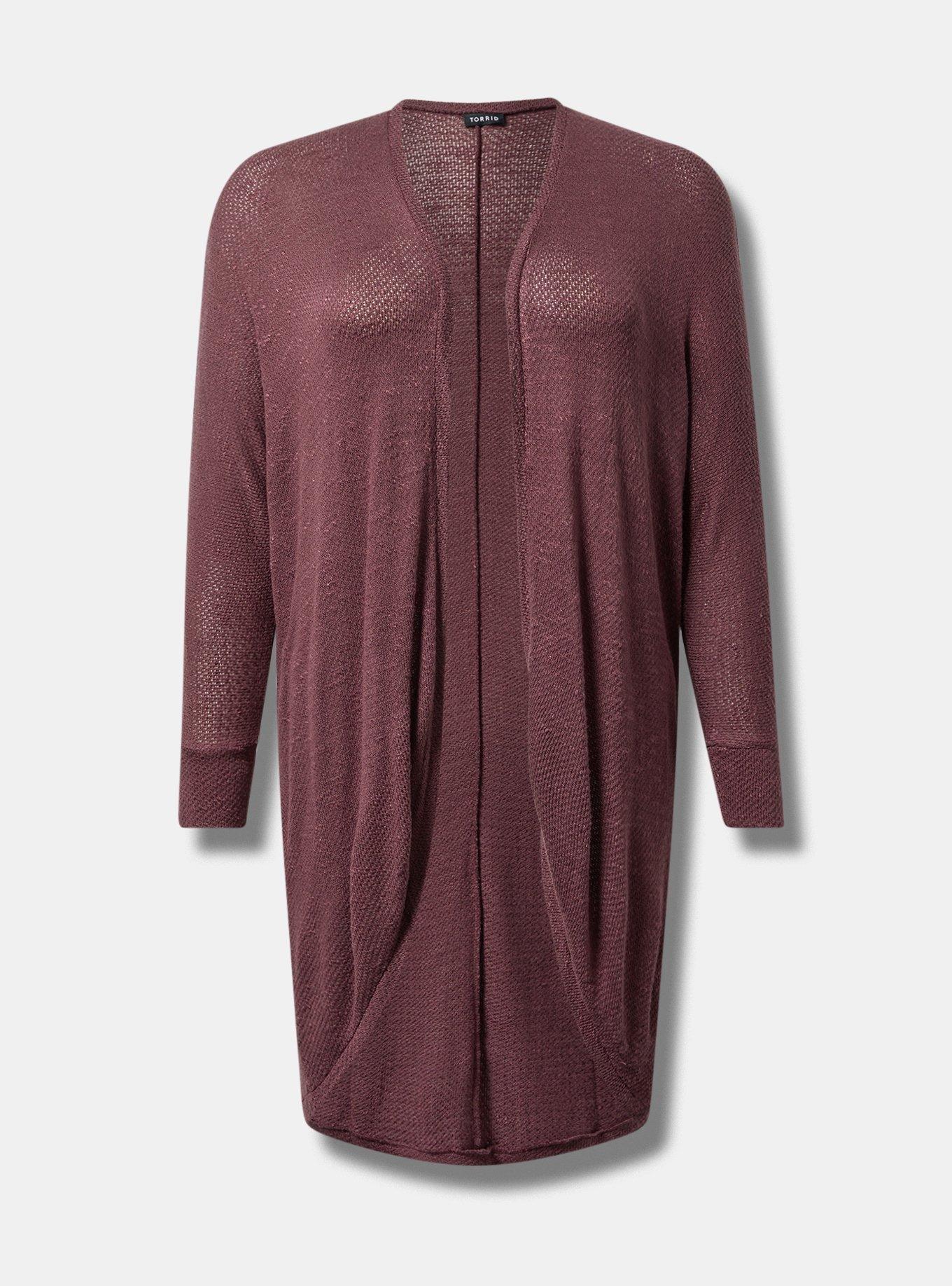 Hacci Open Front Cocoon Cardigan