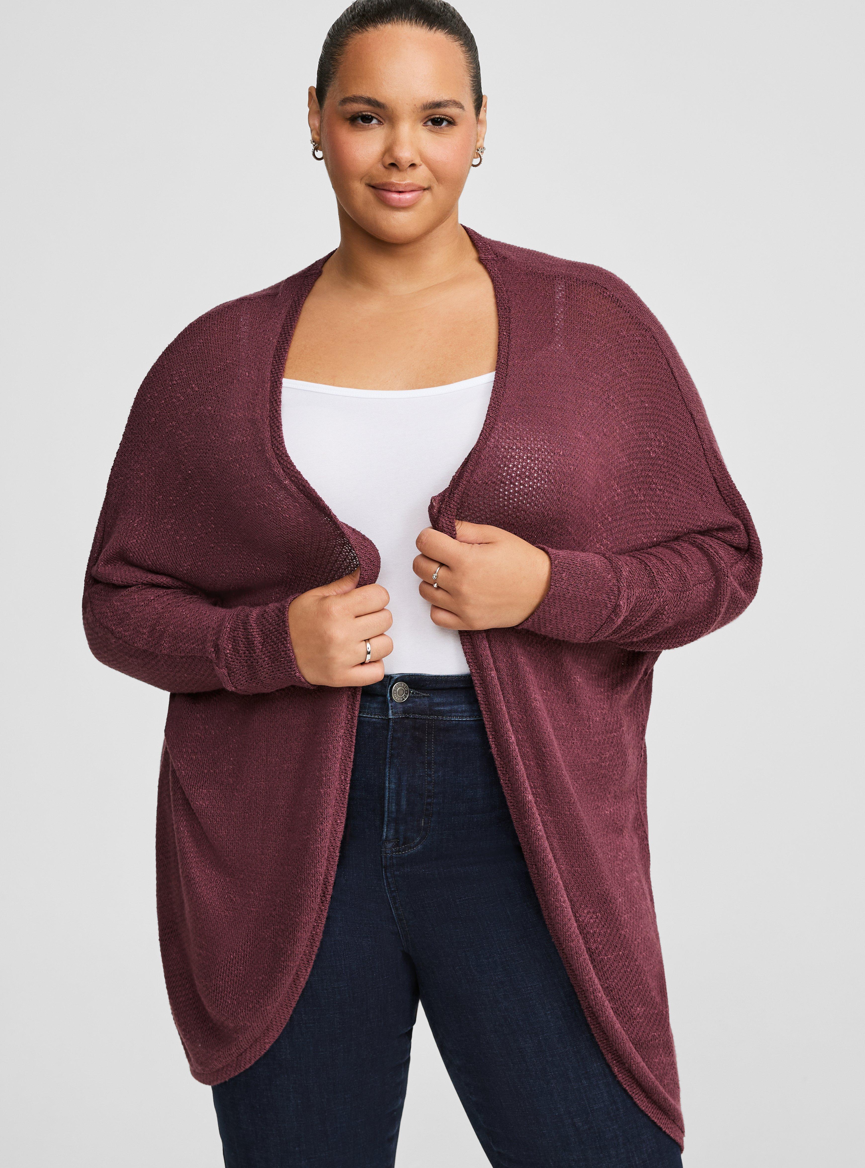 Hacci Open Front Cocoon Cardigan